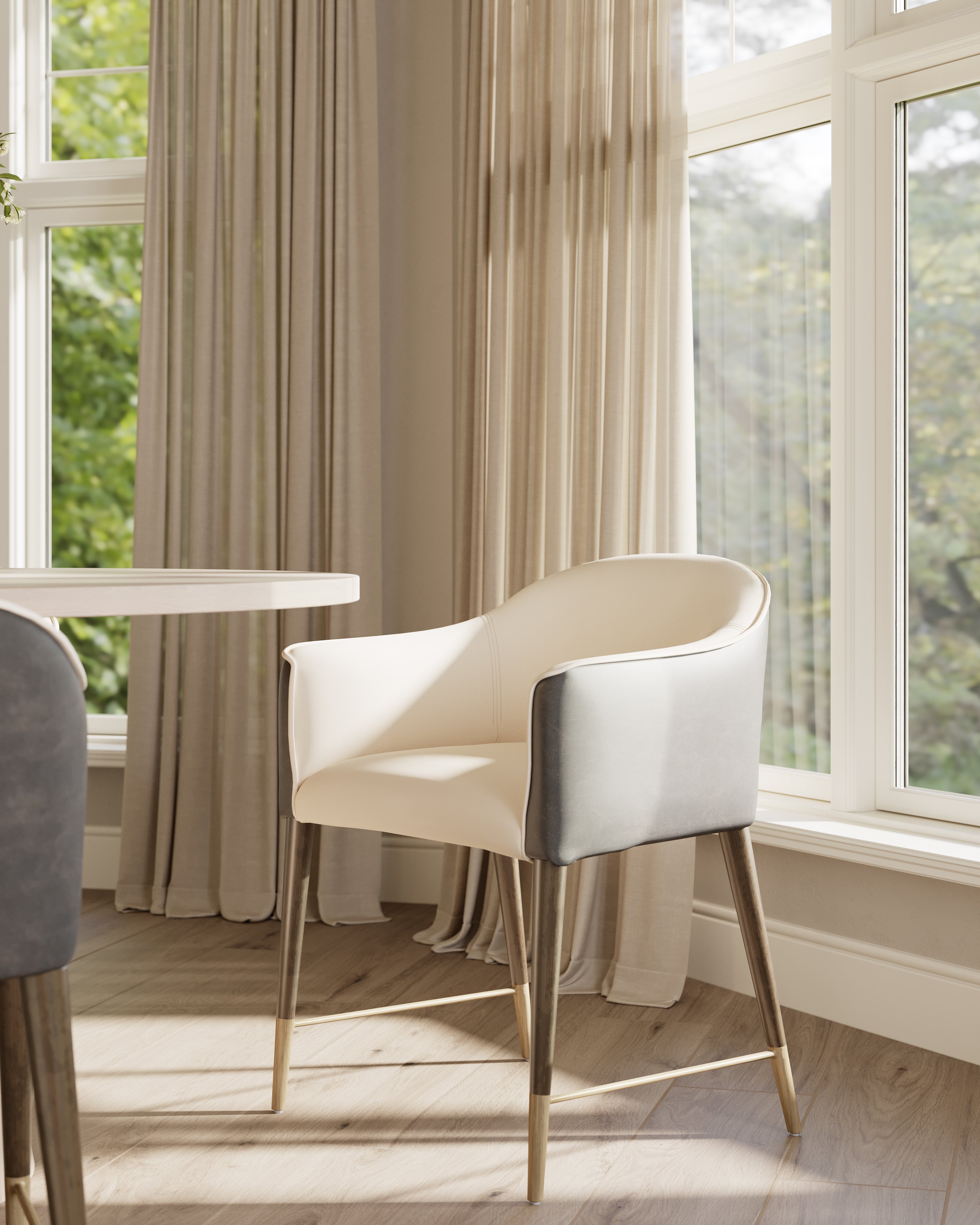 Colin Dining Chair in Cream