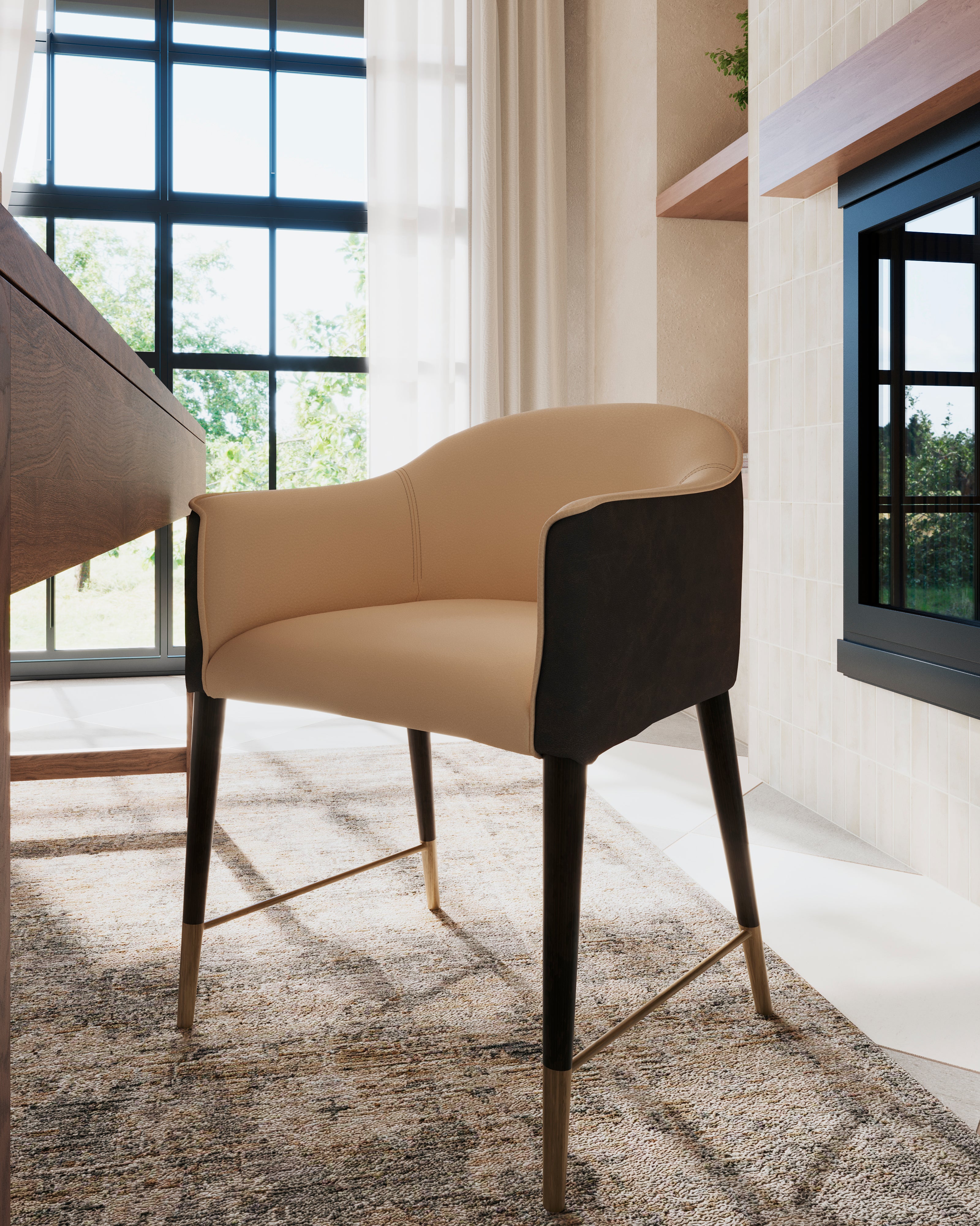 Colin Dining Chair in Cream