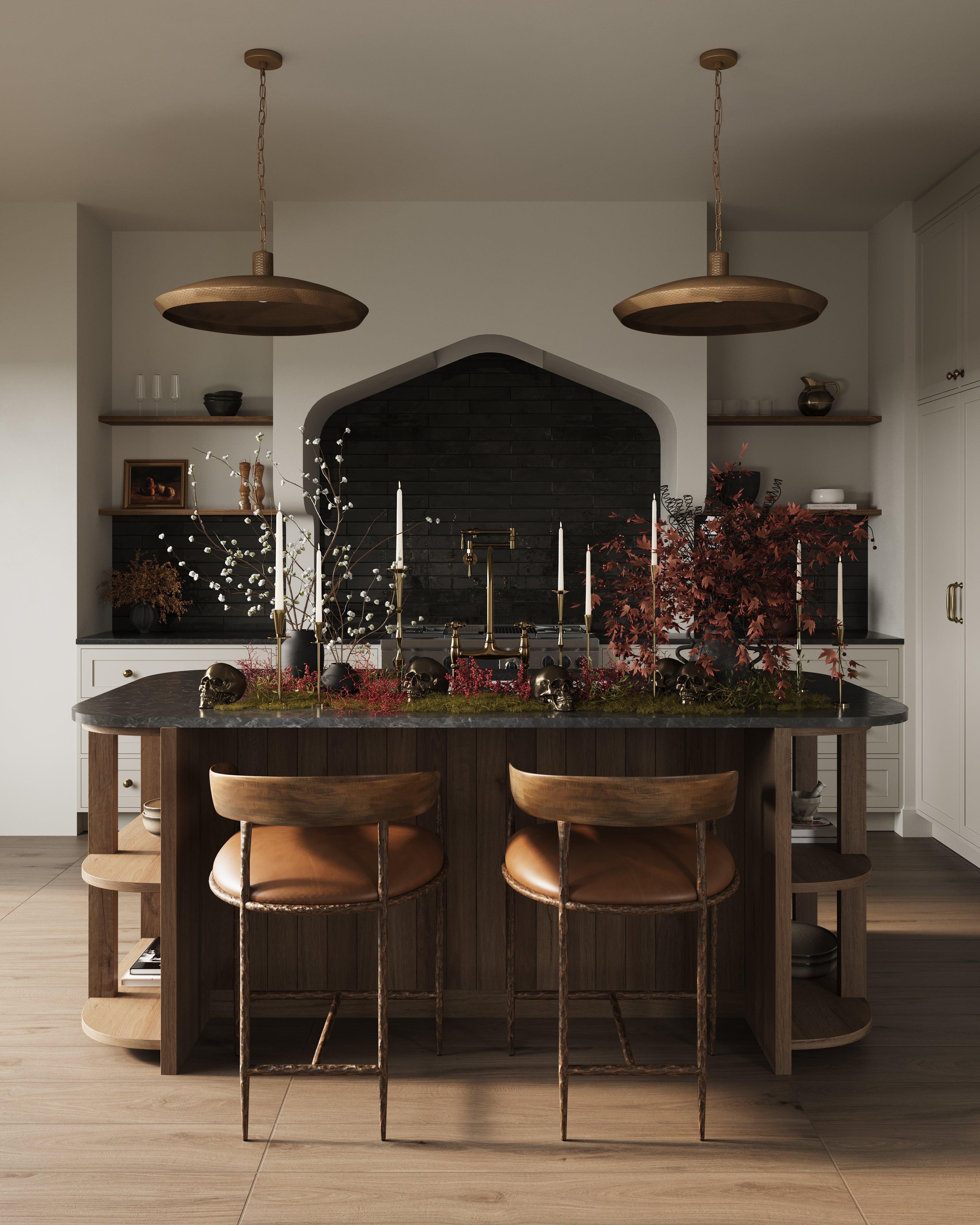 Dempsey Pendant in Hammered Antique Brass