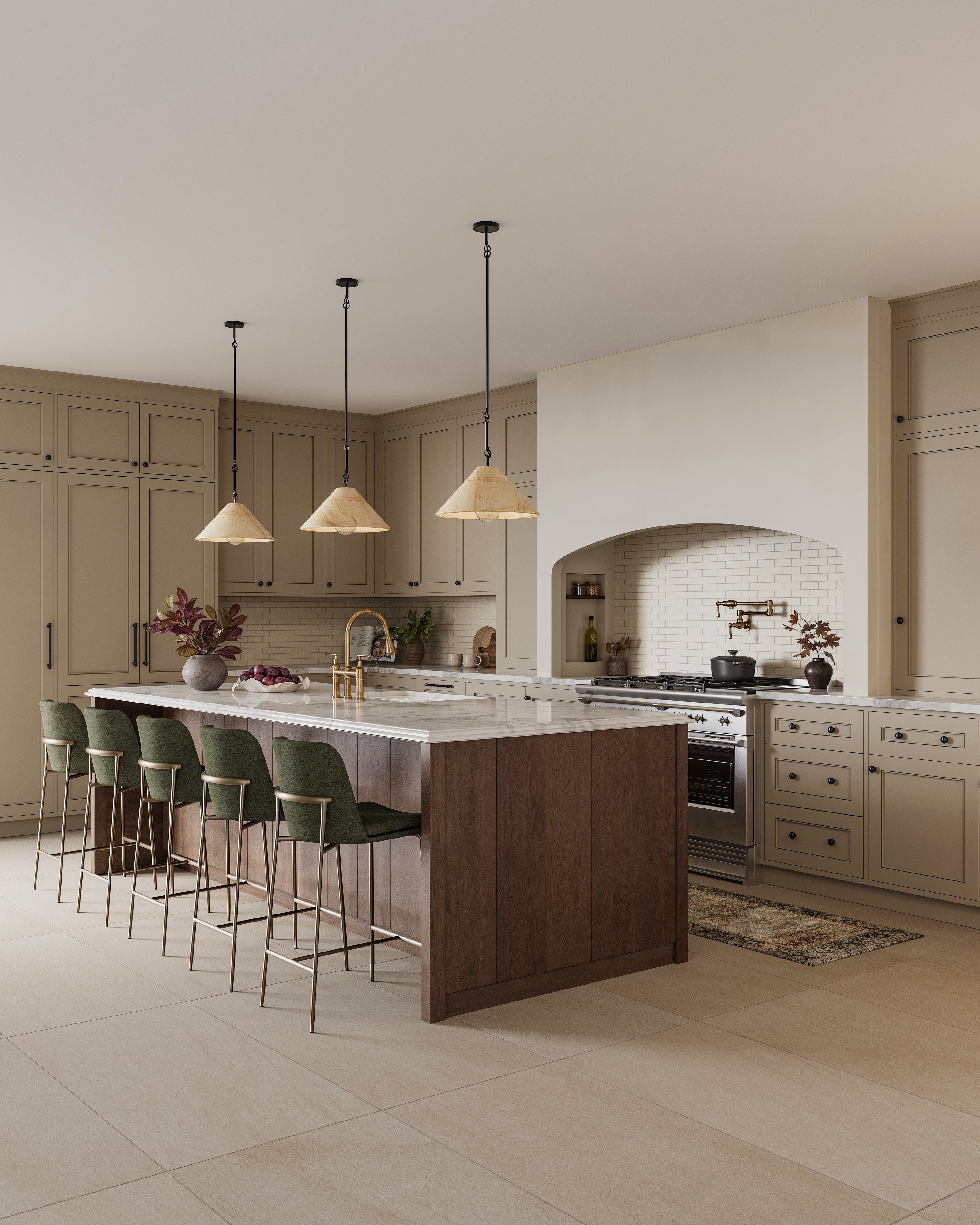 Shaw Counter Stool in Bergen Olive