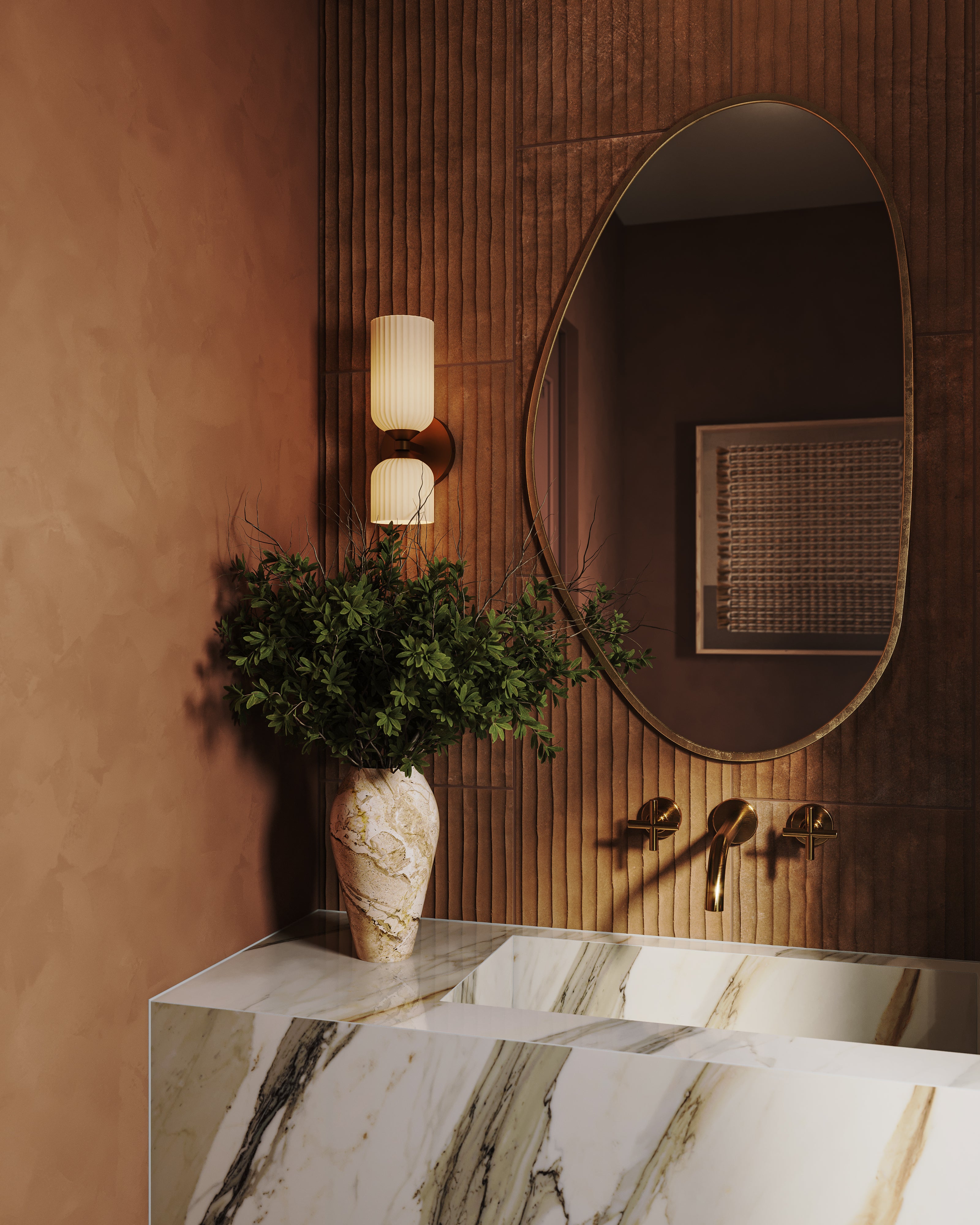 Aniston 24x48 Polished Porcelain Tile in Calacatta Cremo