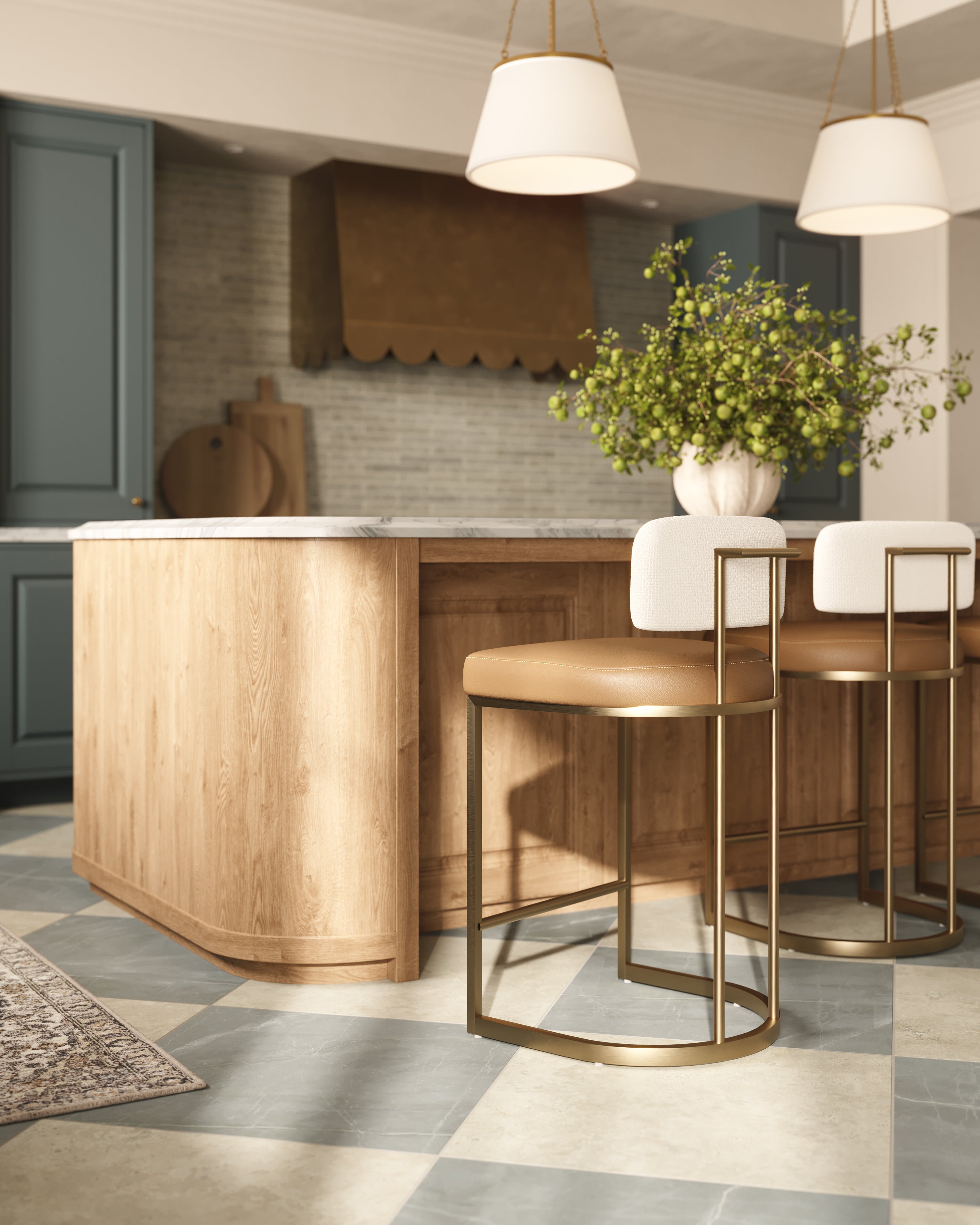 Kenzie Counter Stool in Napa Cognac