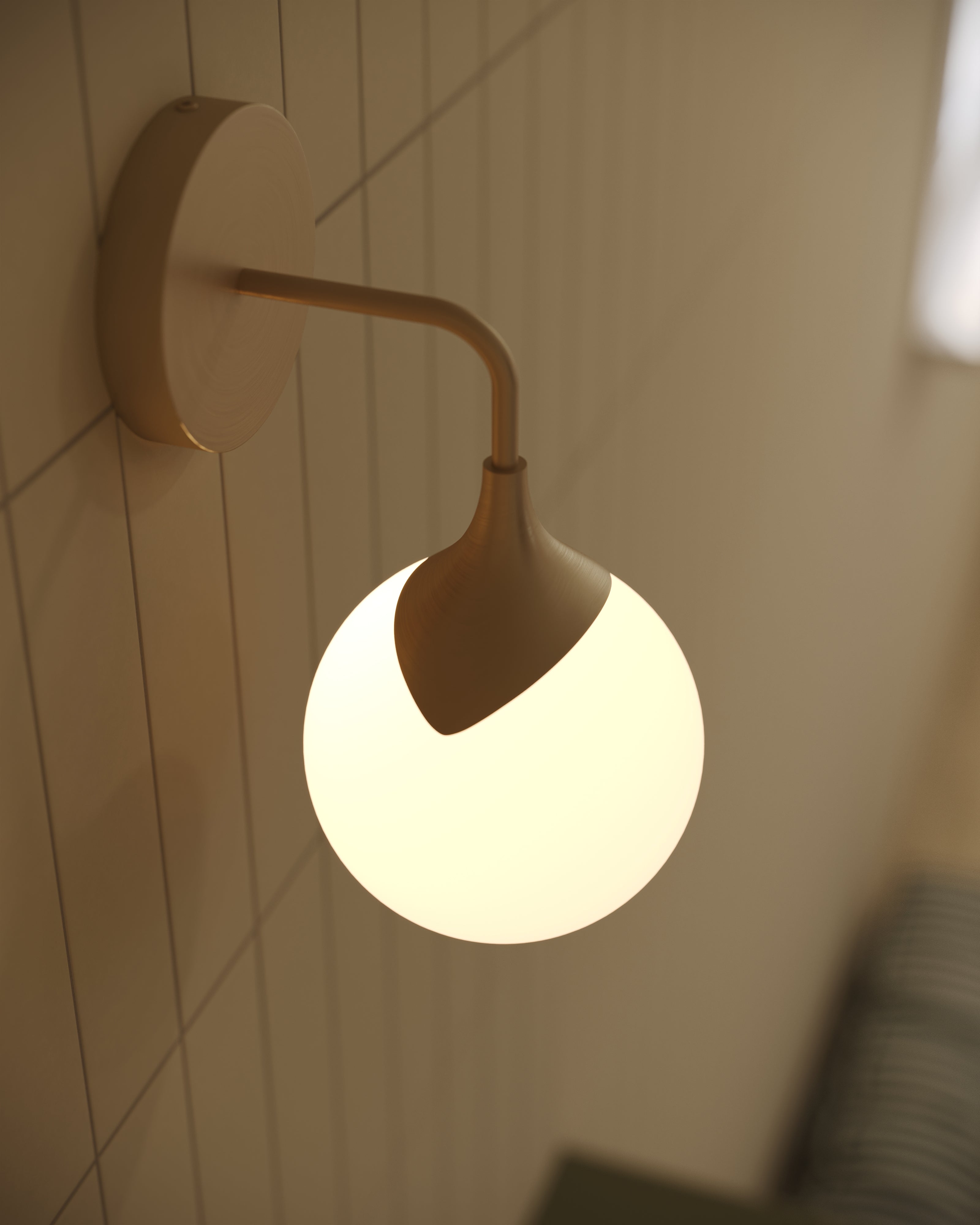 Sylvia 12" 1 Light Wall/Vanity Light in Aged Gold/Opal Matte Glass