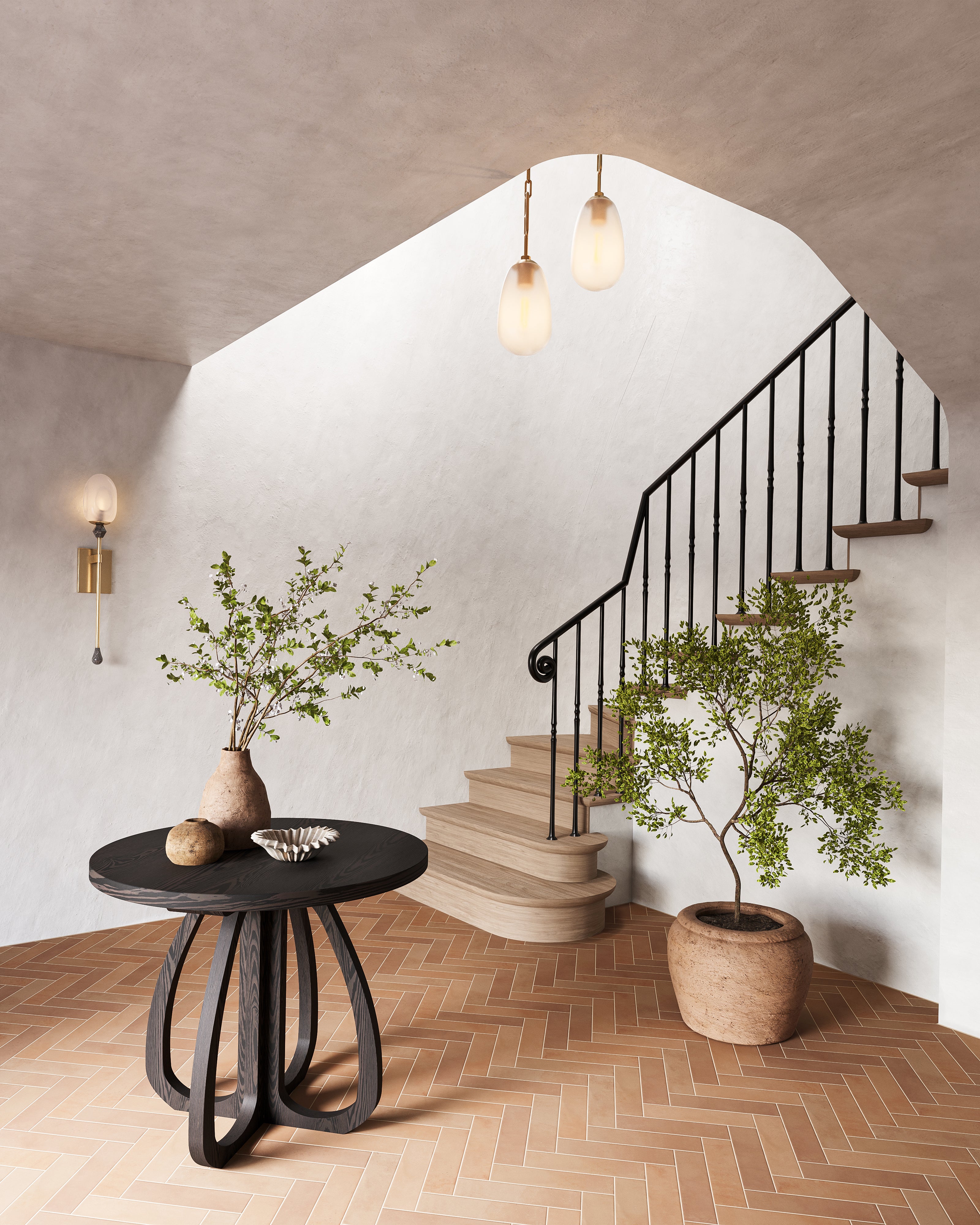 Runa Lantern In Aged Brass