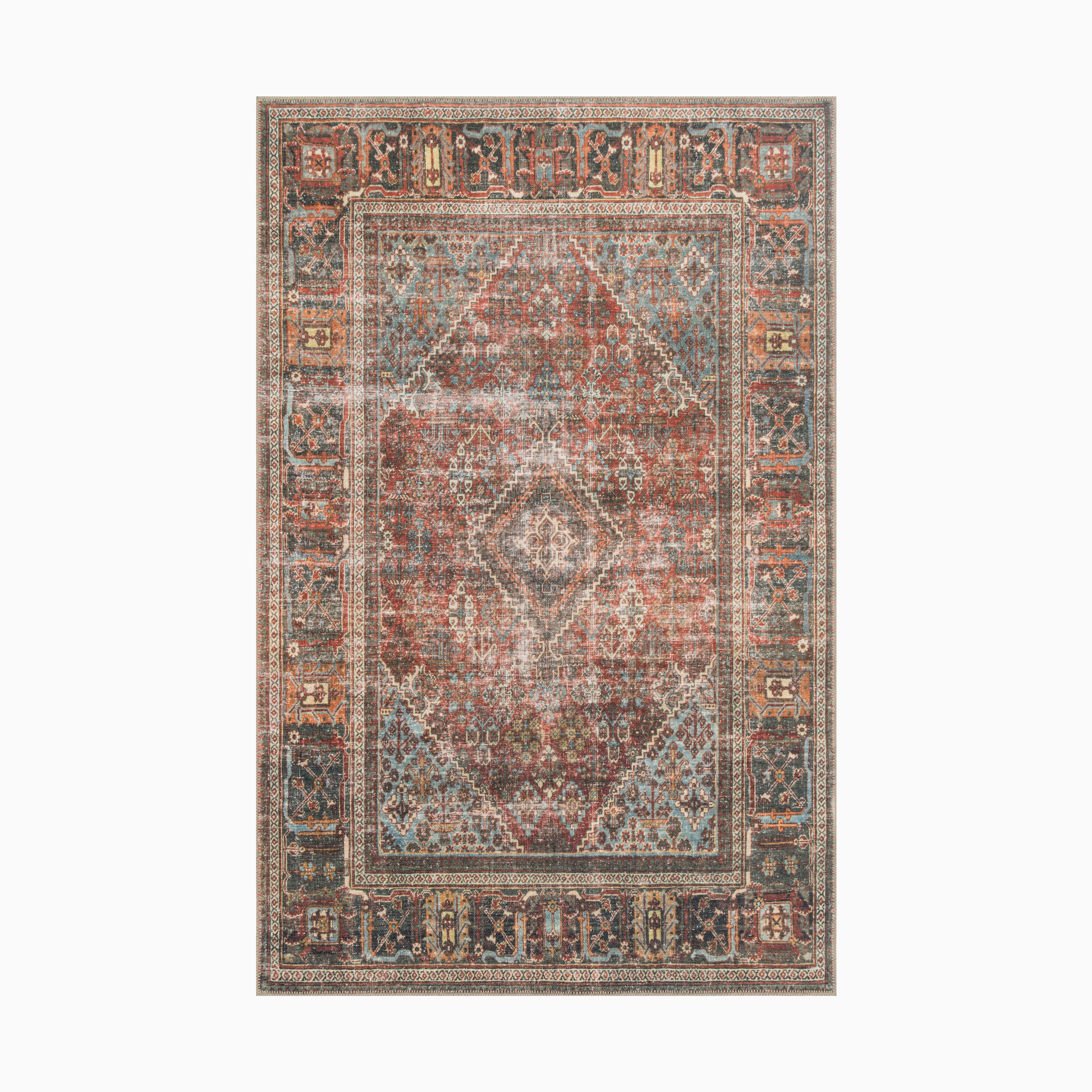 Pascal Rug in Burgundy / Graphite