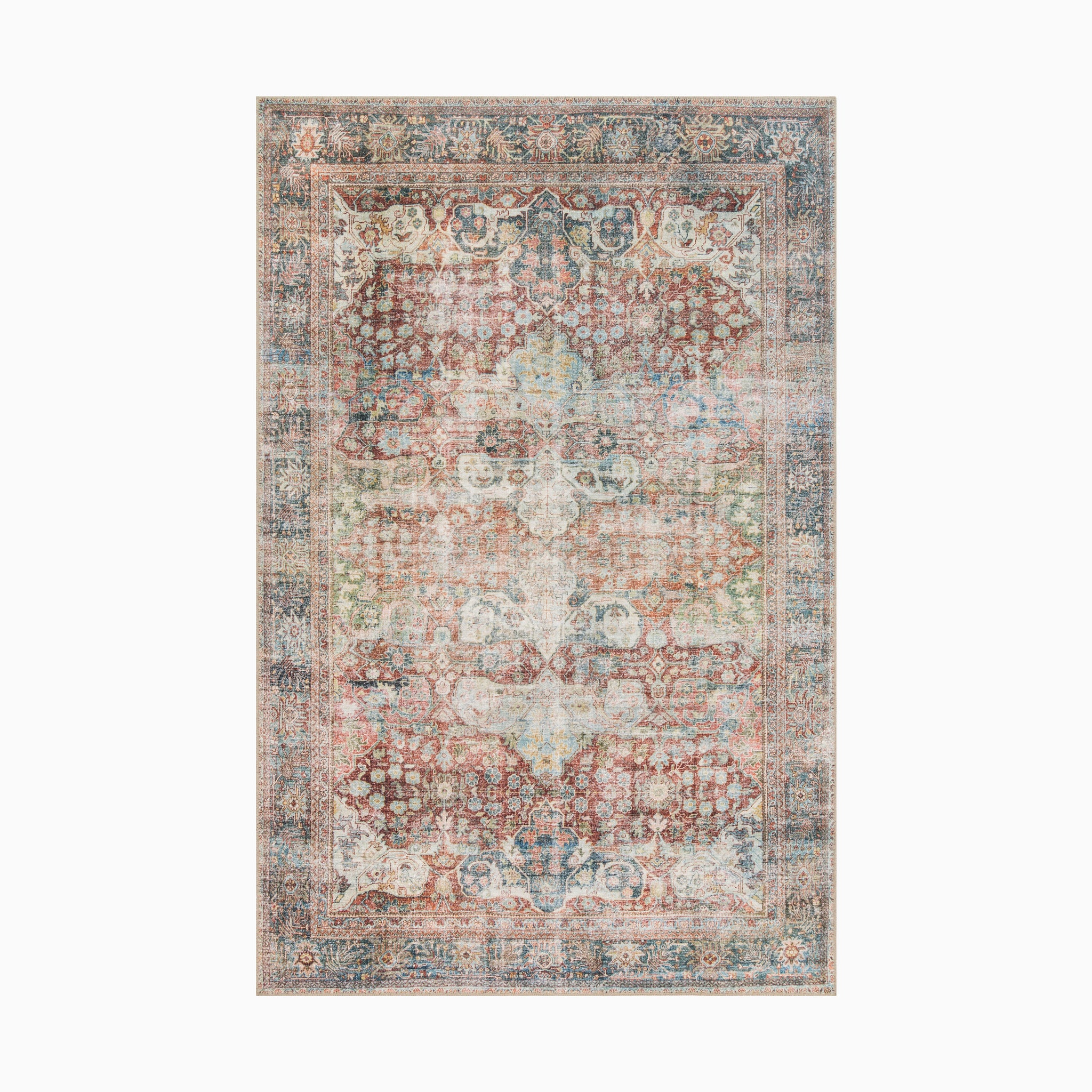 Pascal Rug in Burgundy / Multi