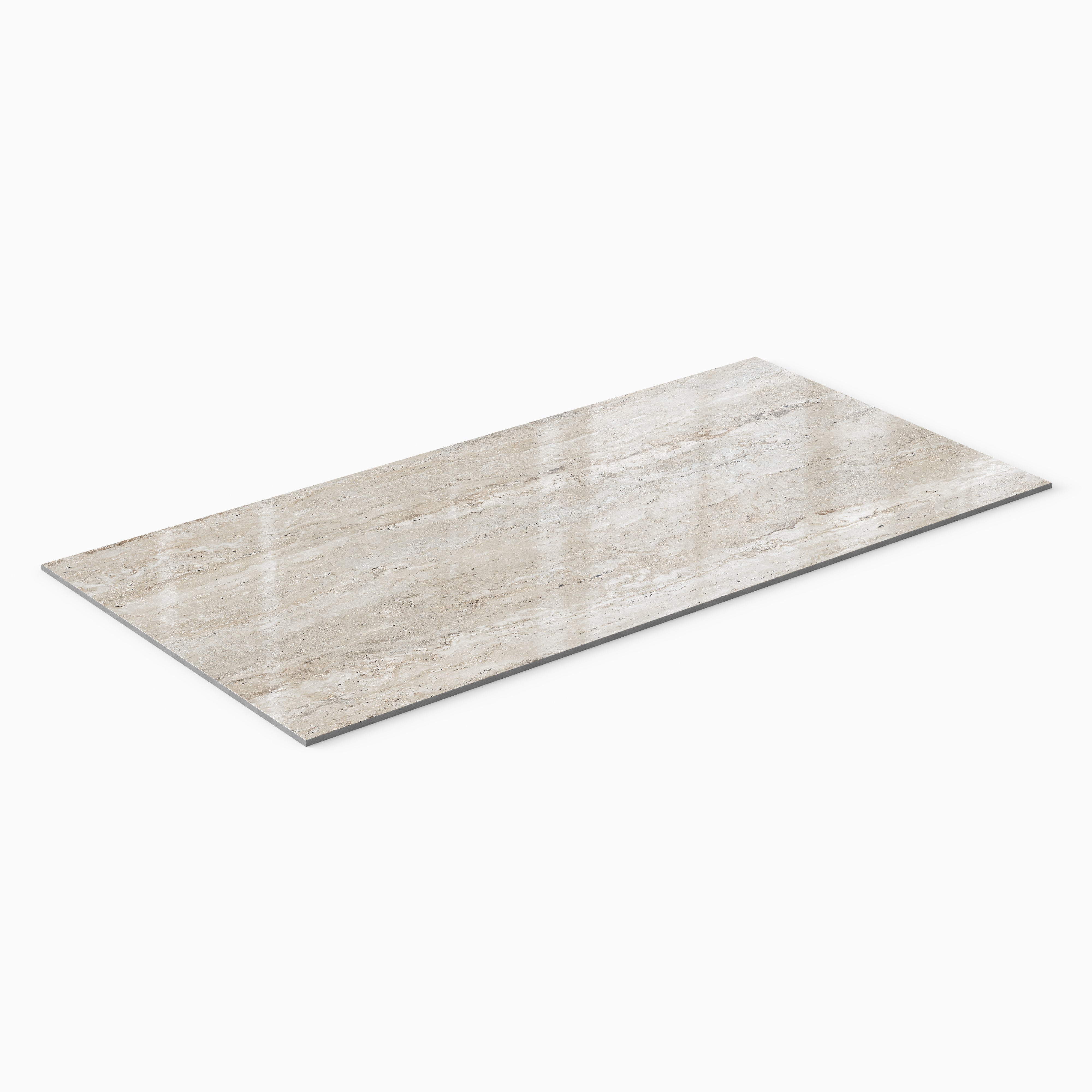 Marlow 24x48 Polished Porcelain Tile in Silver