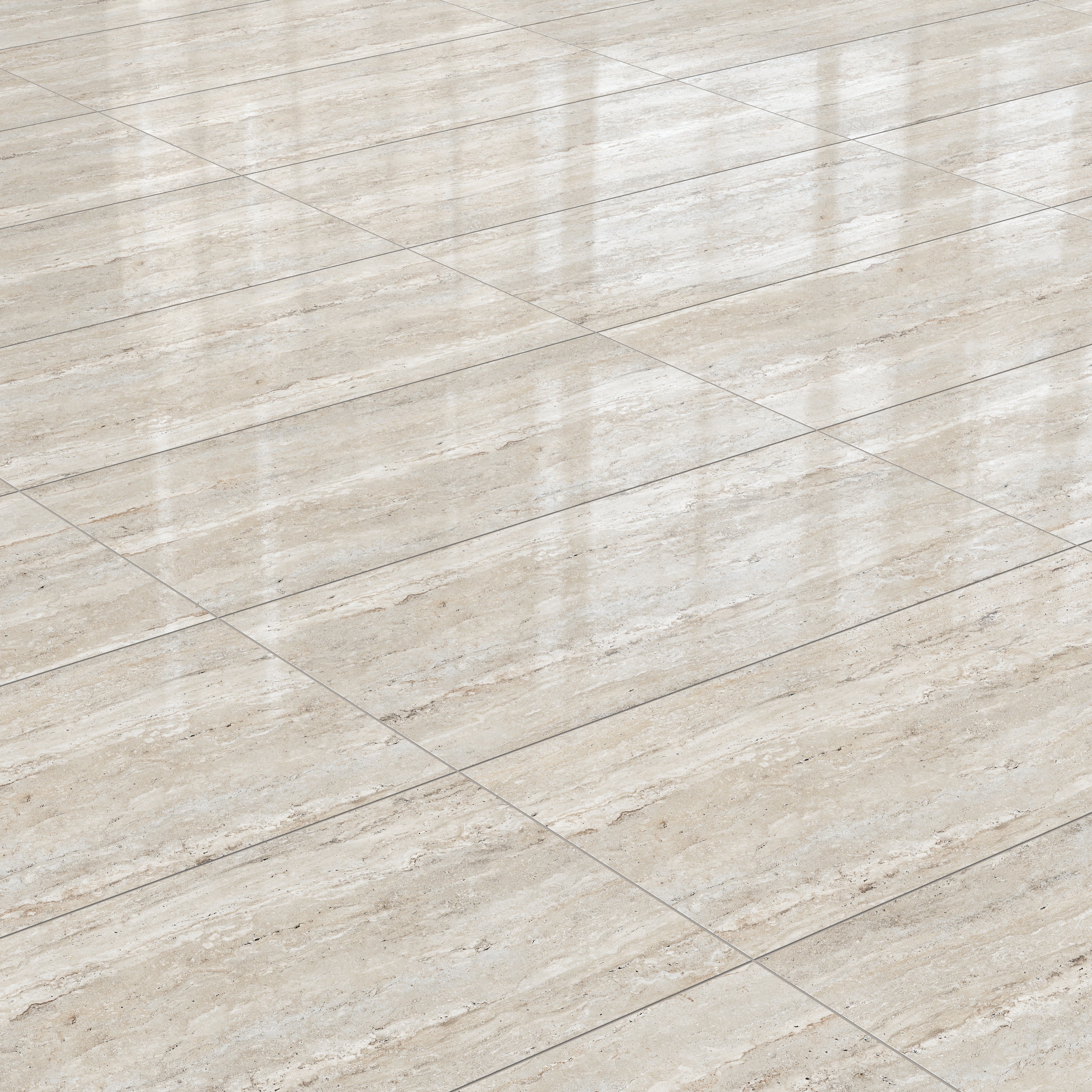 Marlow 24x48 Polished Porcelain Tile in Silver