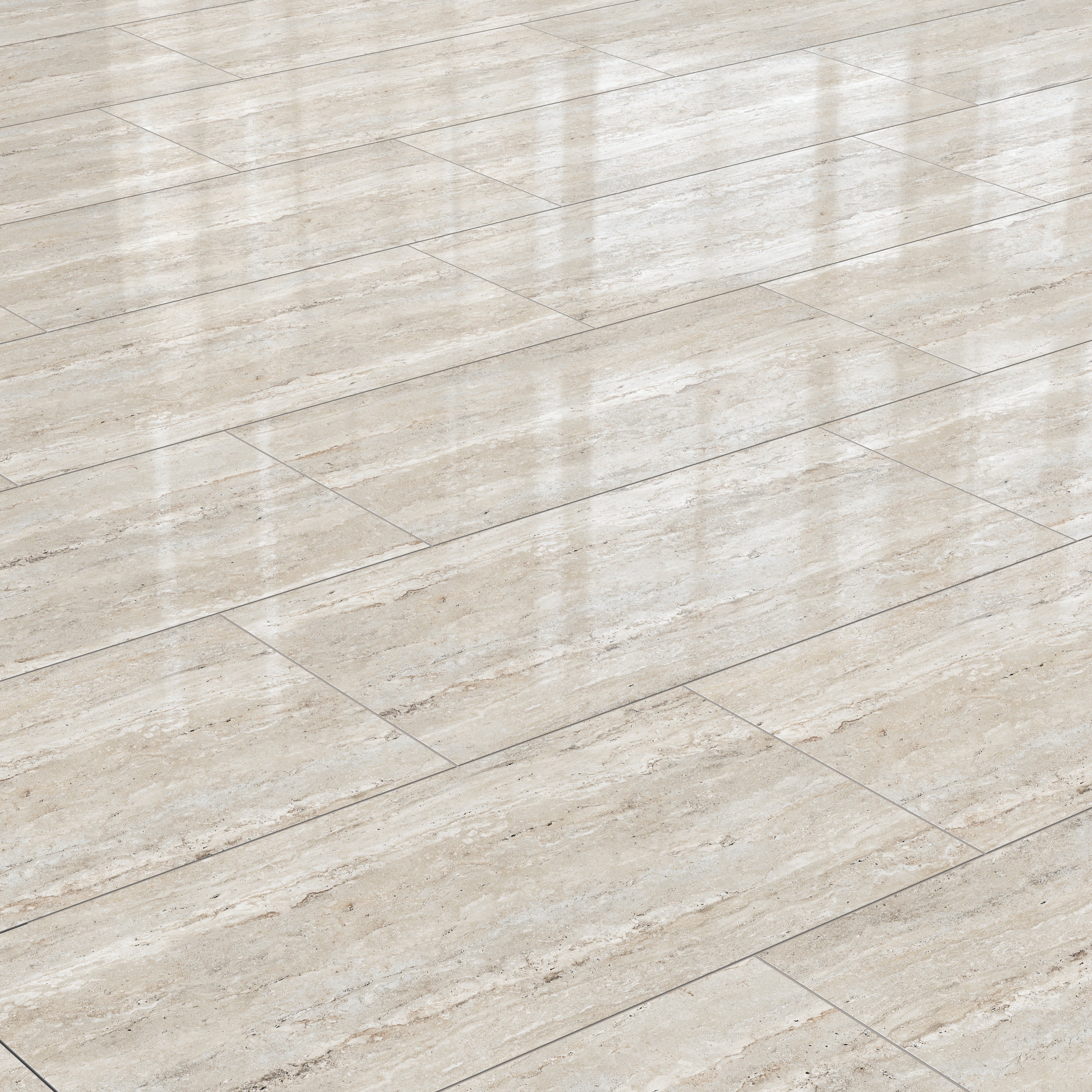 Marlow 24x48 Polished Porcelain Tile in Silver