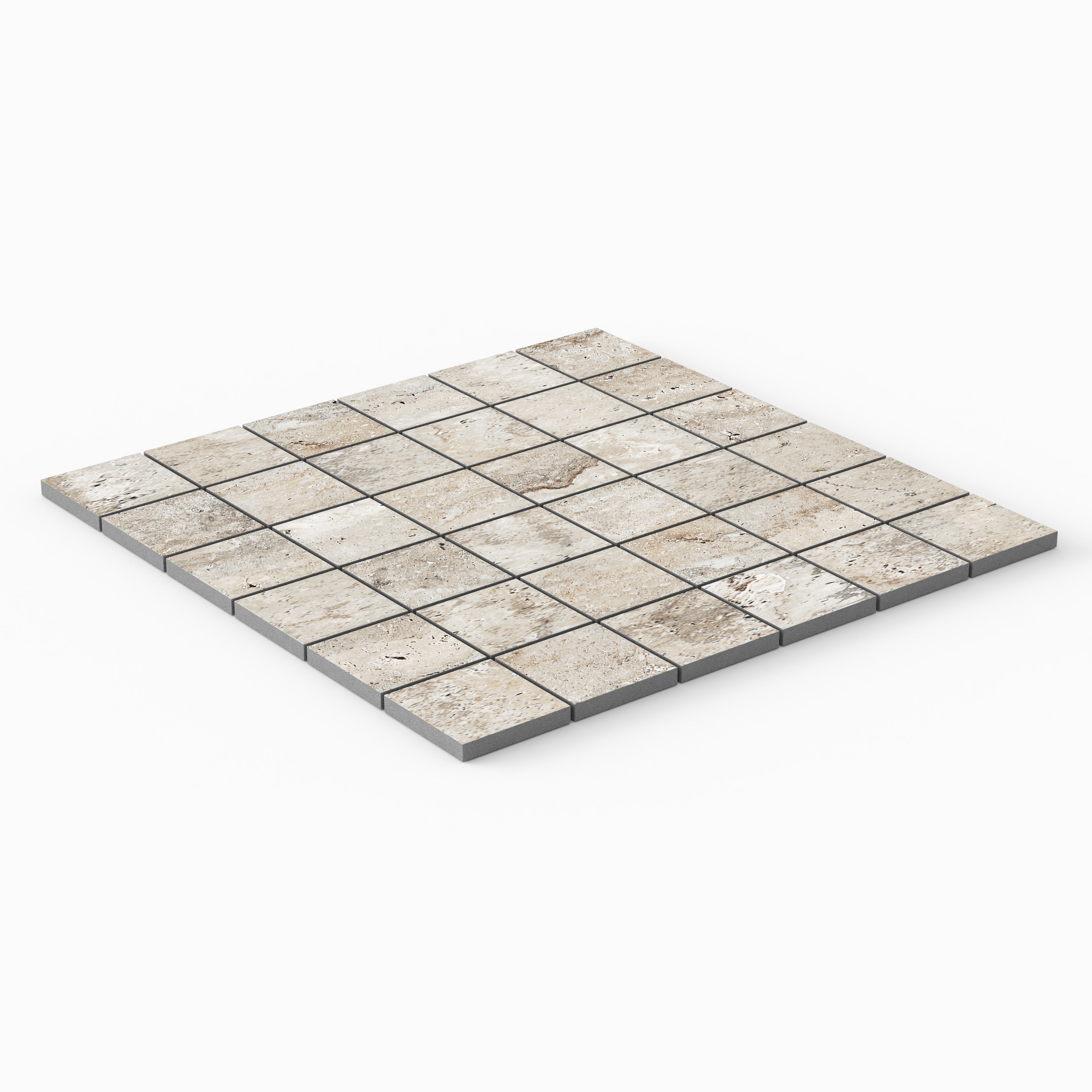 Marlow 2x2 Matte Porcelain Mosaic Tile in Silver