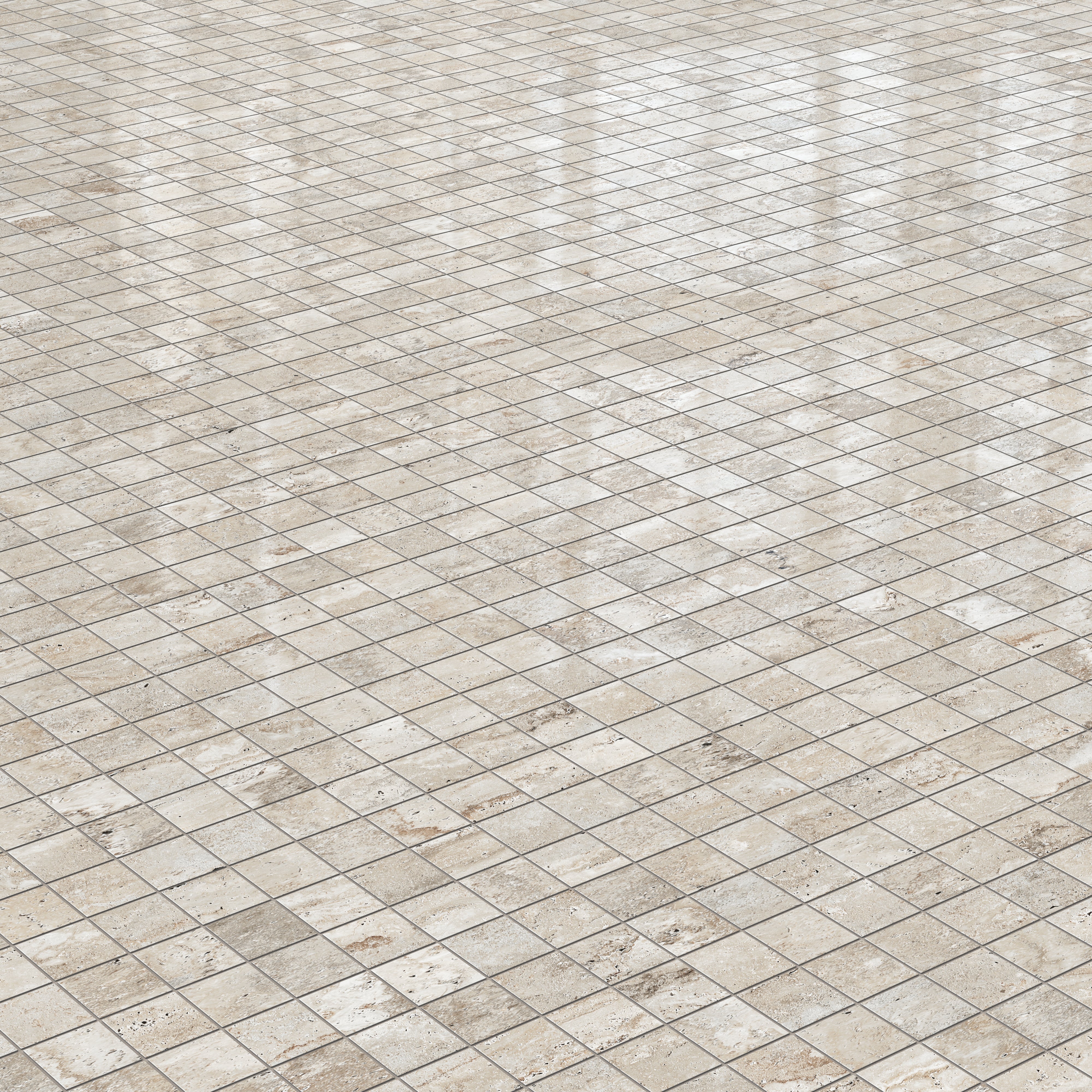 Marlow 2x2 Polished Porcelain Mosaic Tile in Silver