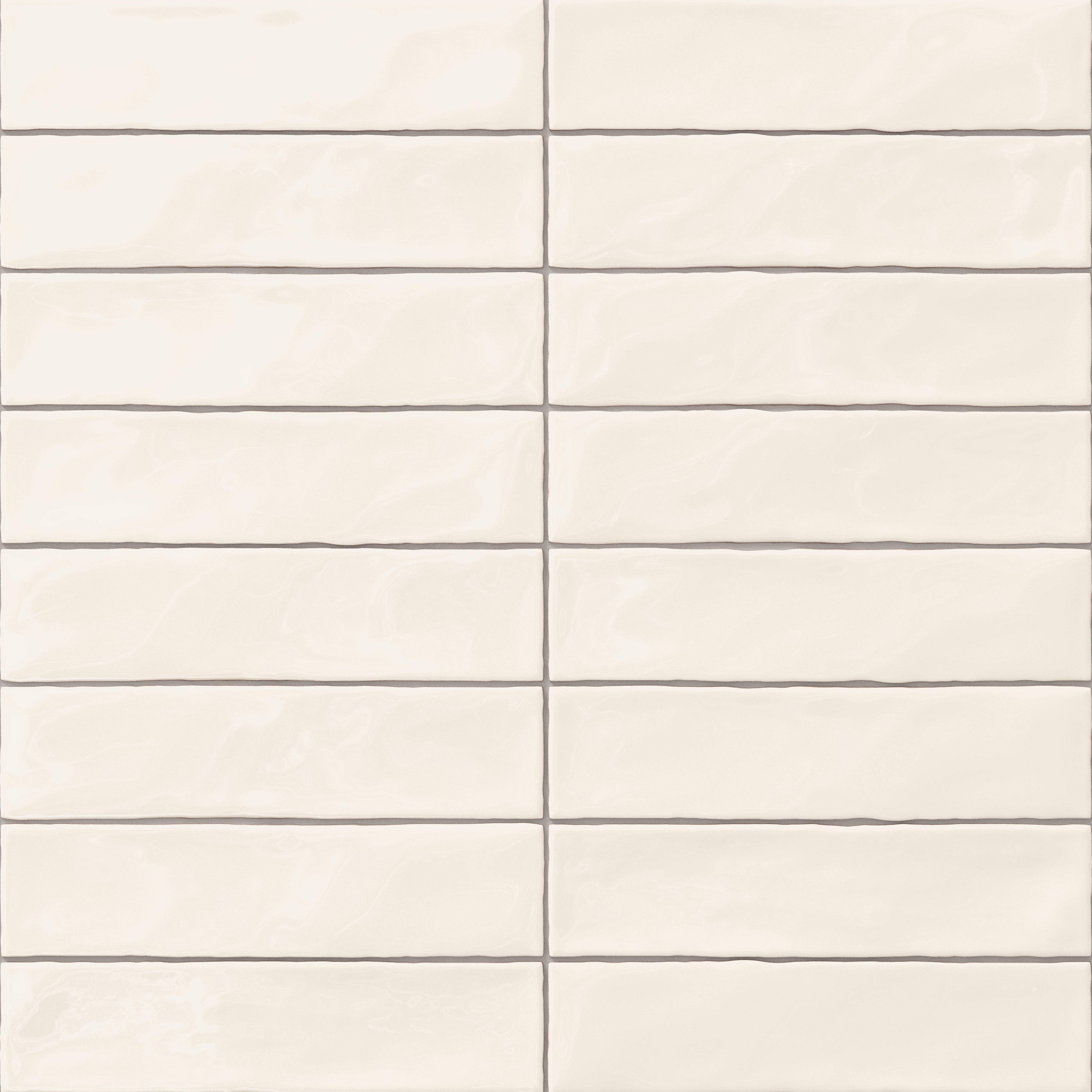 Harper 3 x 12 Glossy Ceramic Tile in Eggshell