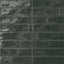 Harper 3 x 12 Glossy Ceramic Tile in Feathered Dark Green