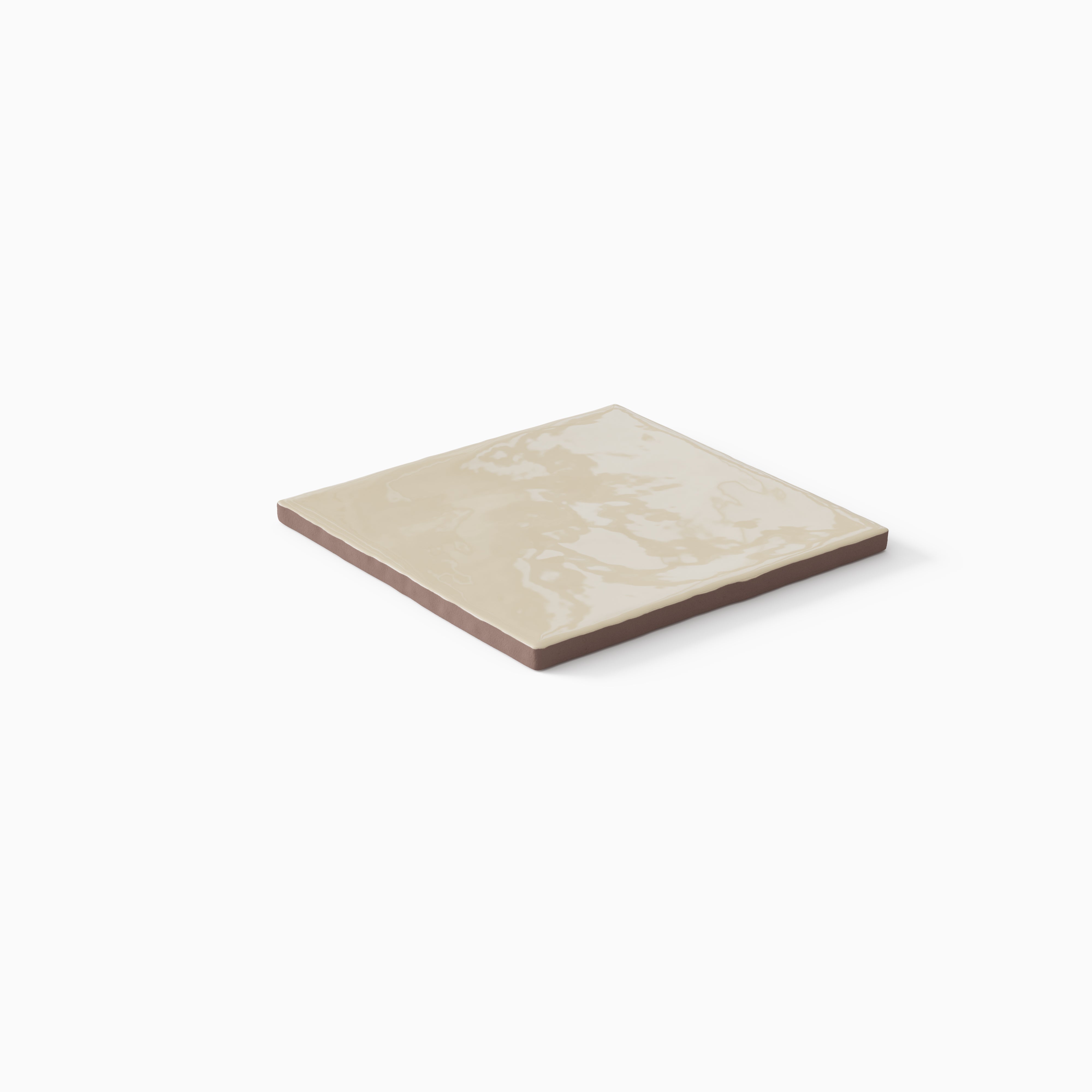 Harper 5 x 5 Glossy Ceramic Tile in Nest Beige