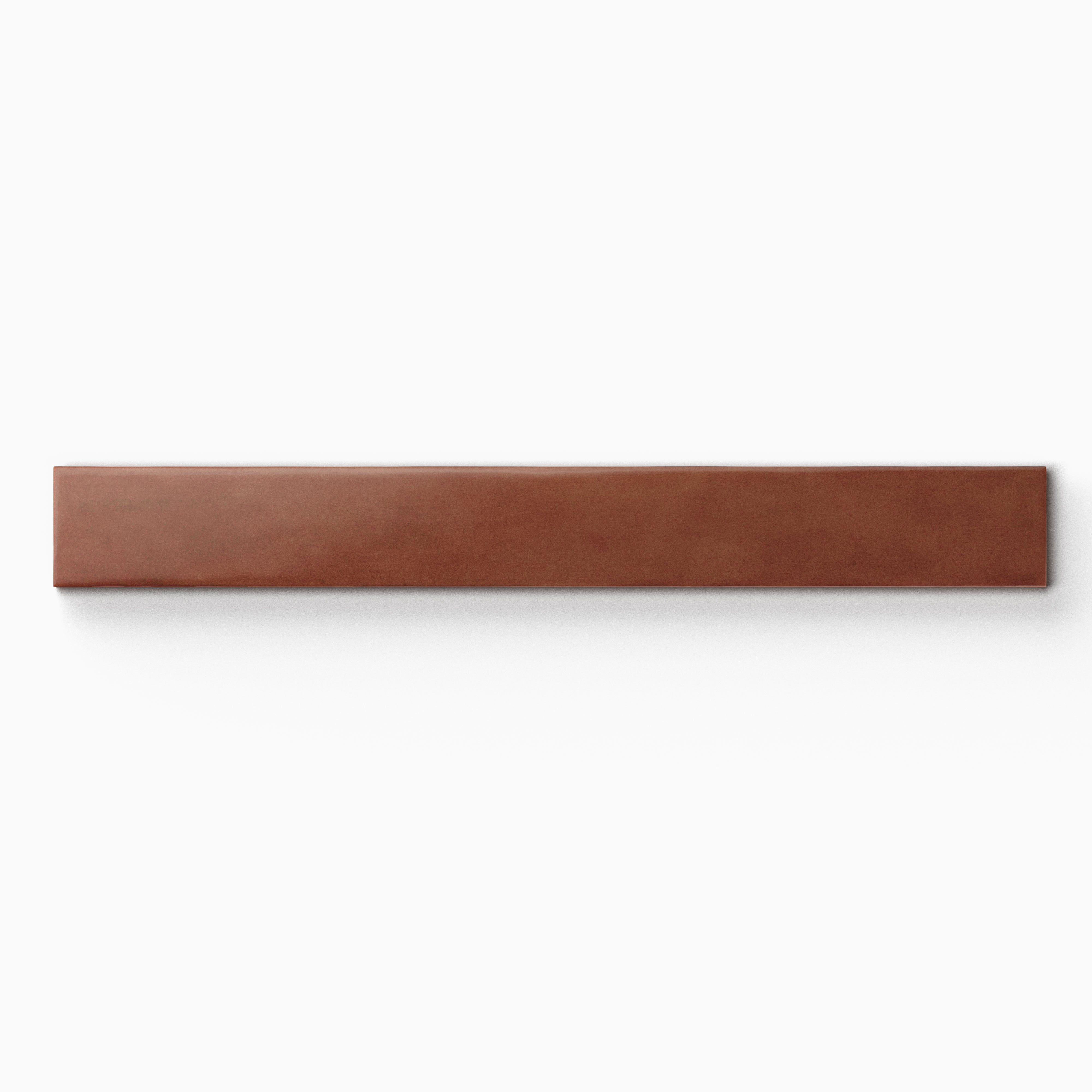 Remi 2x17 Glossy Ceramic Tile in Rust