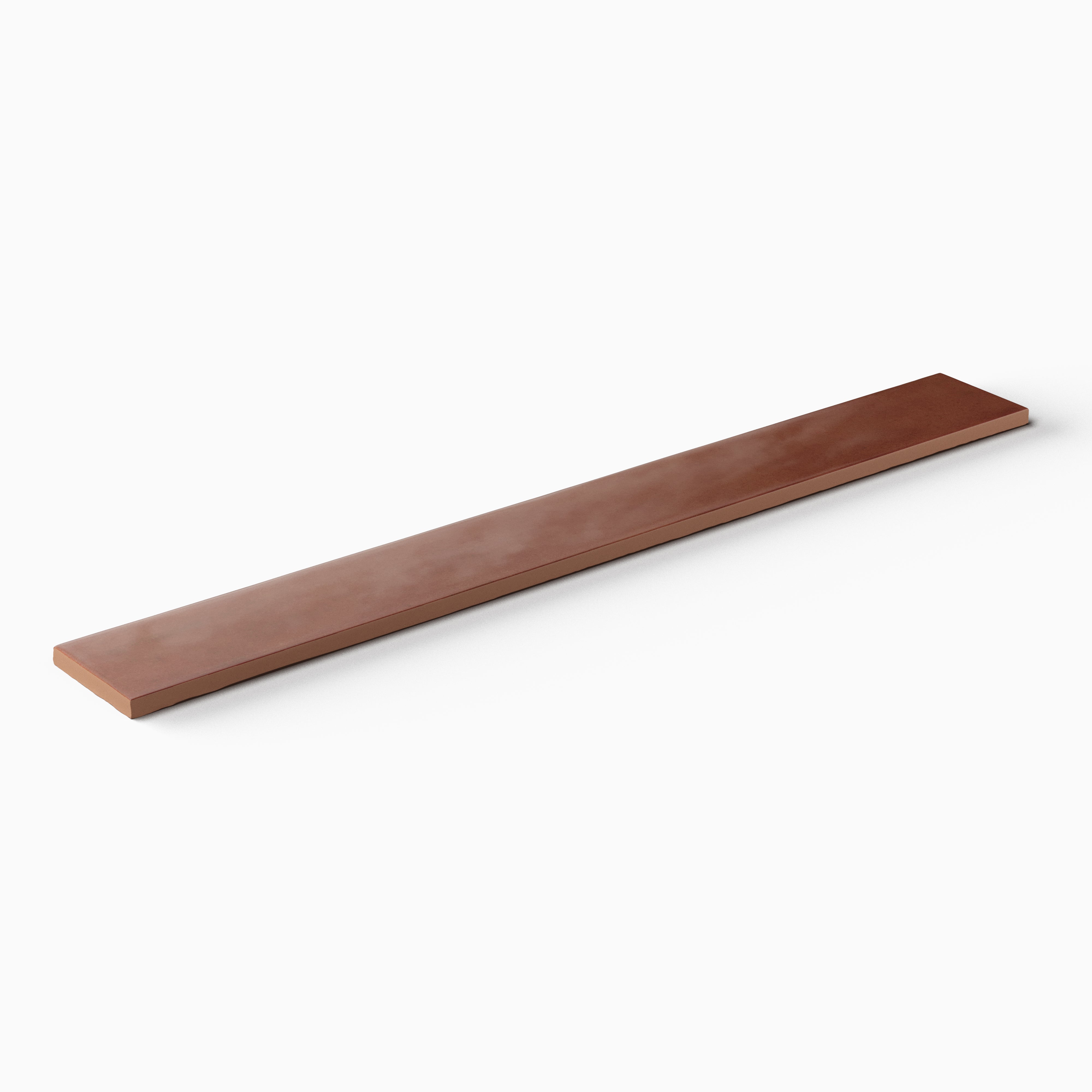 Remi 2x17 Glossy Ceramic Tile in Rust