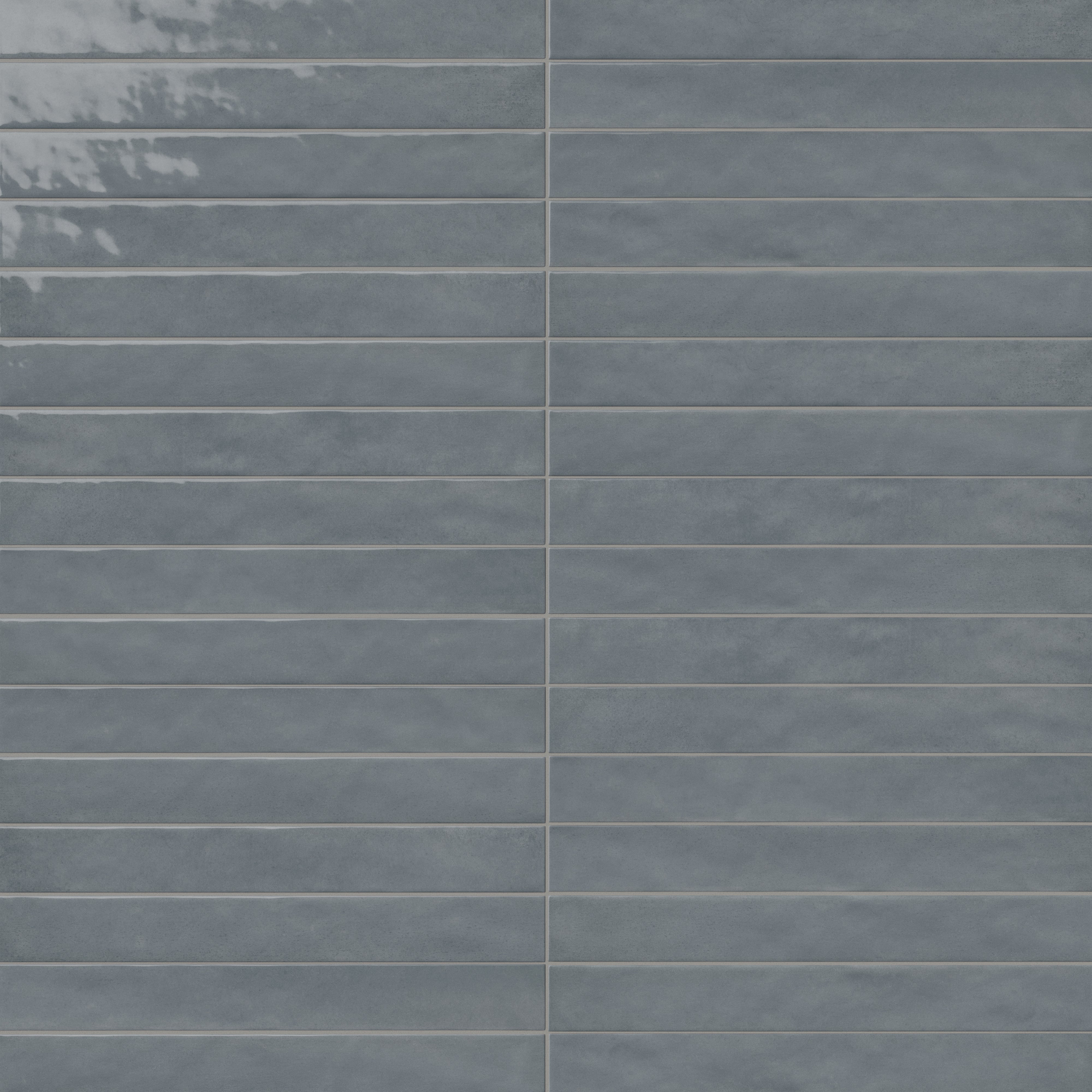 Remi 2x17 Glossy Ceramic Tile in Slate