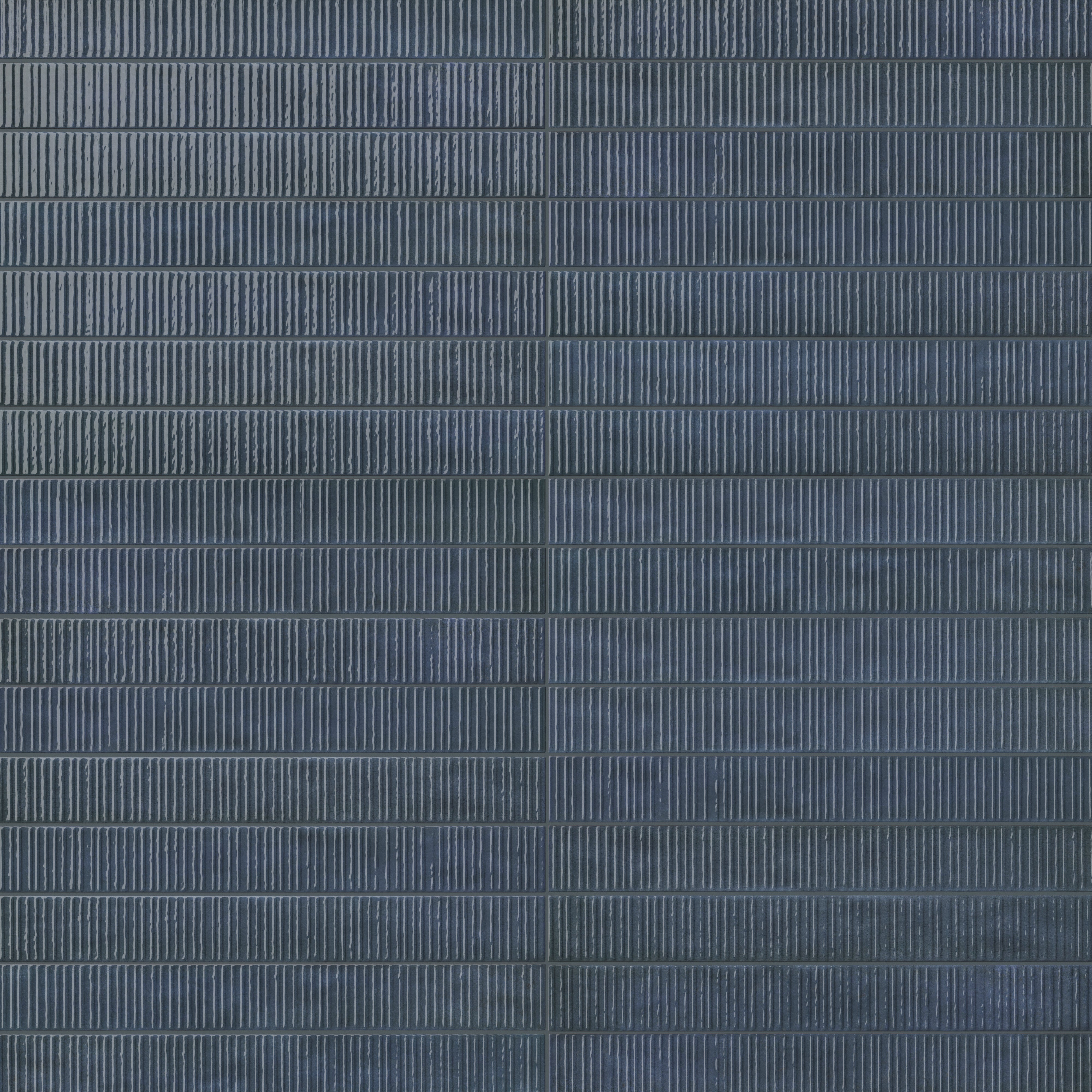 Remi 2x17 Glossy Ceramic Tile in Slate Deco