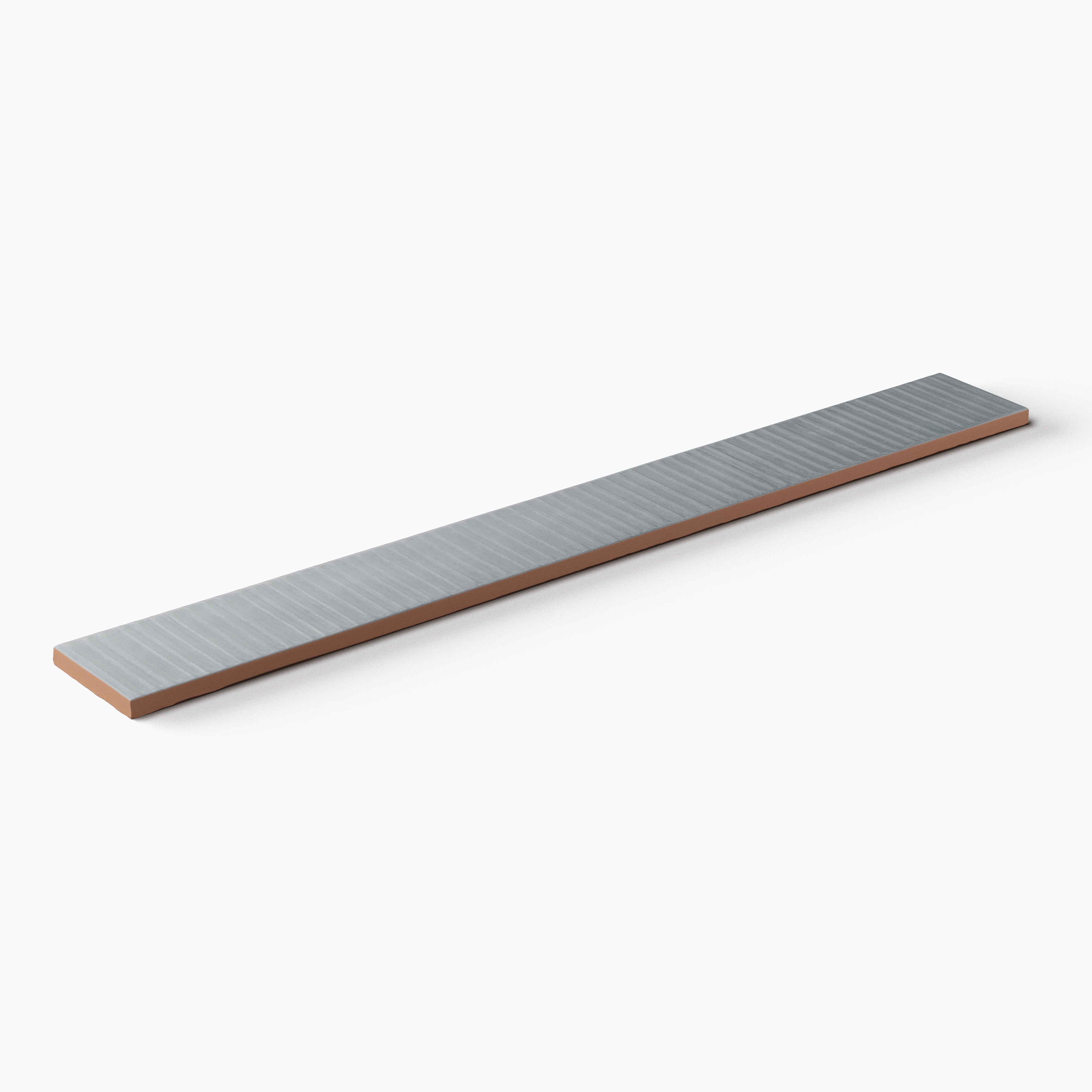 Remi 2x17 Glossy Ceramic Tile in Slate Deco