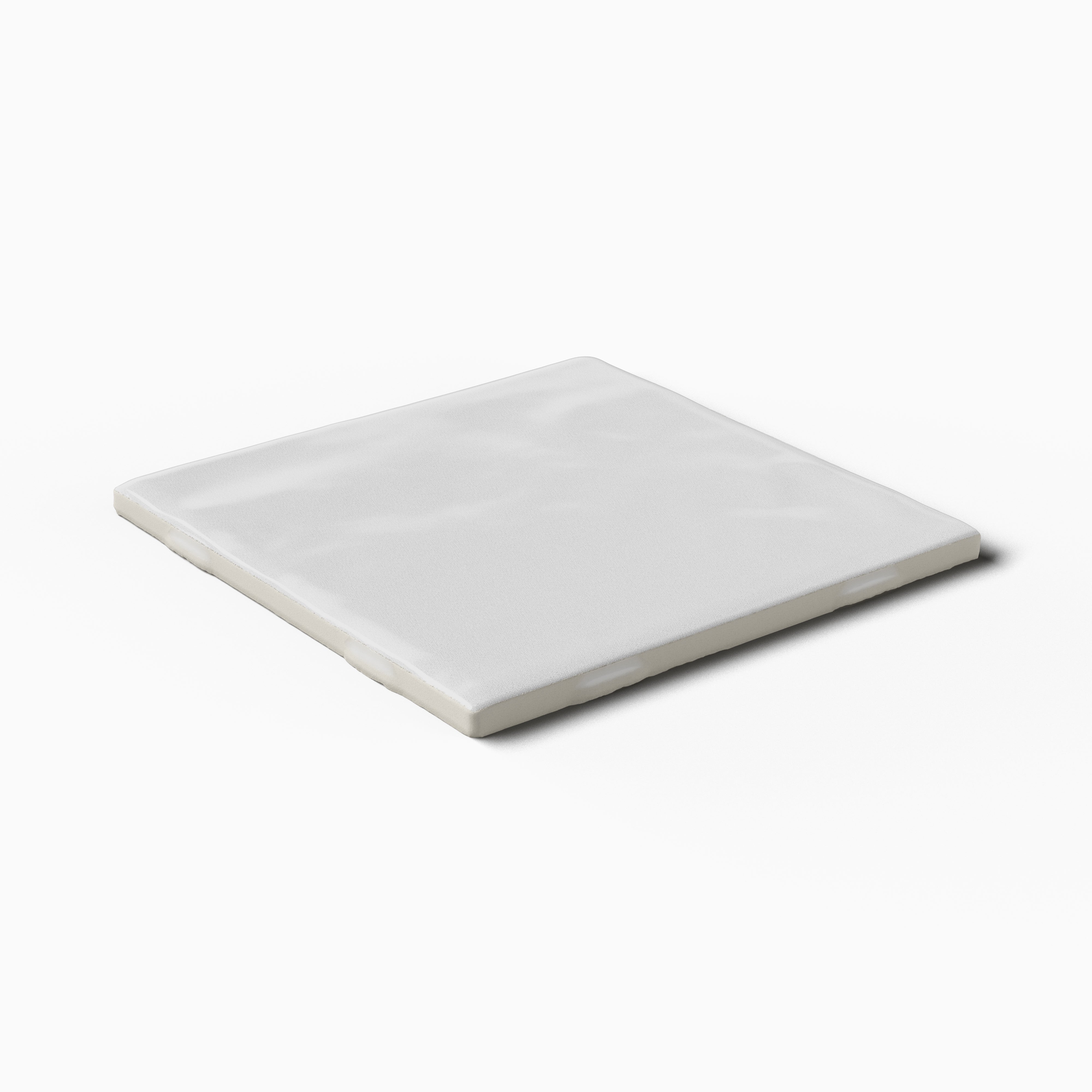 Mila 4 x 4 Glossy Ceramic Tile in Eggshell