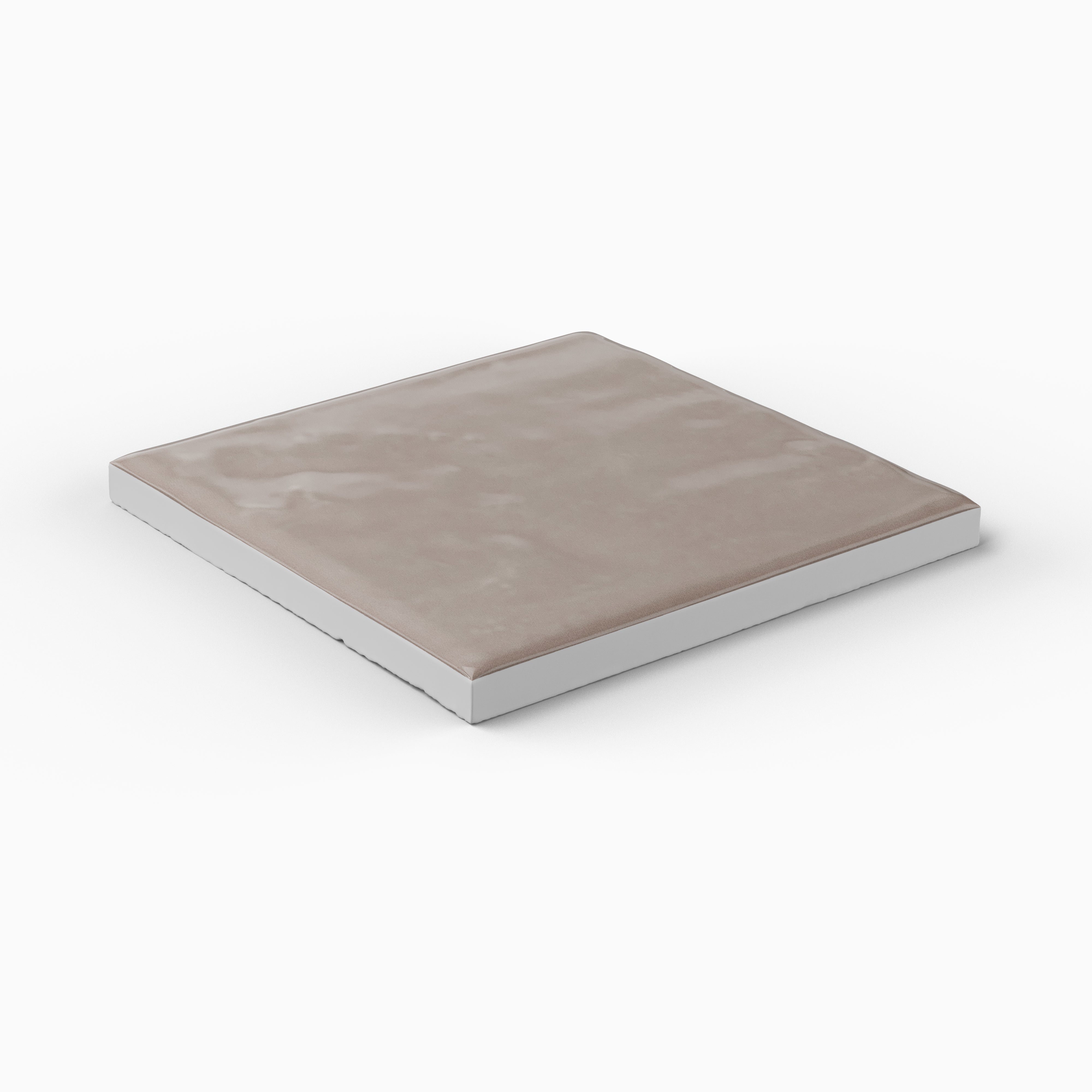 Mila 4x4 Glossy Ceramic Tile in Gray