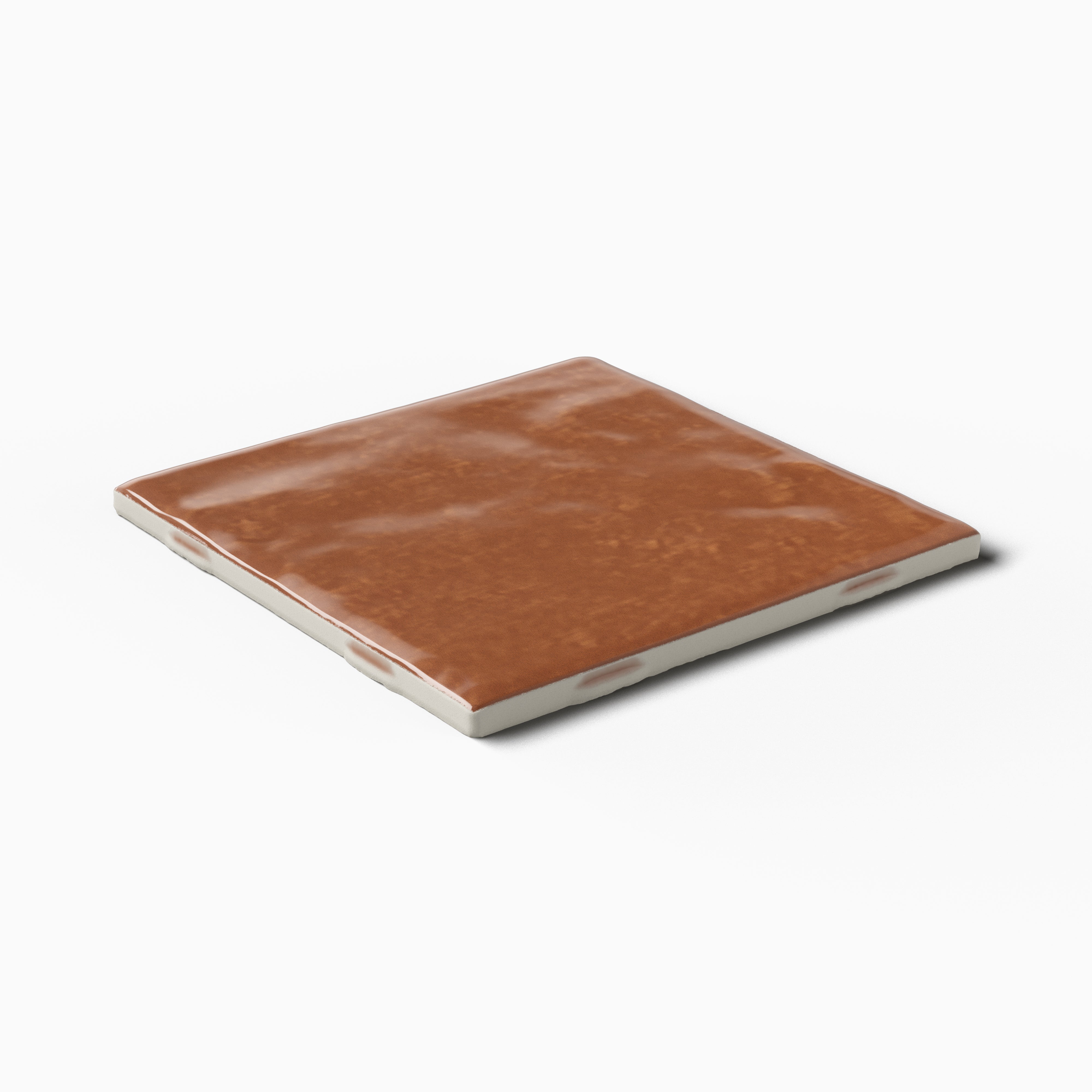 Mila 4 x 4 Glossy Ceramic Tile in Rust