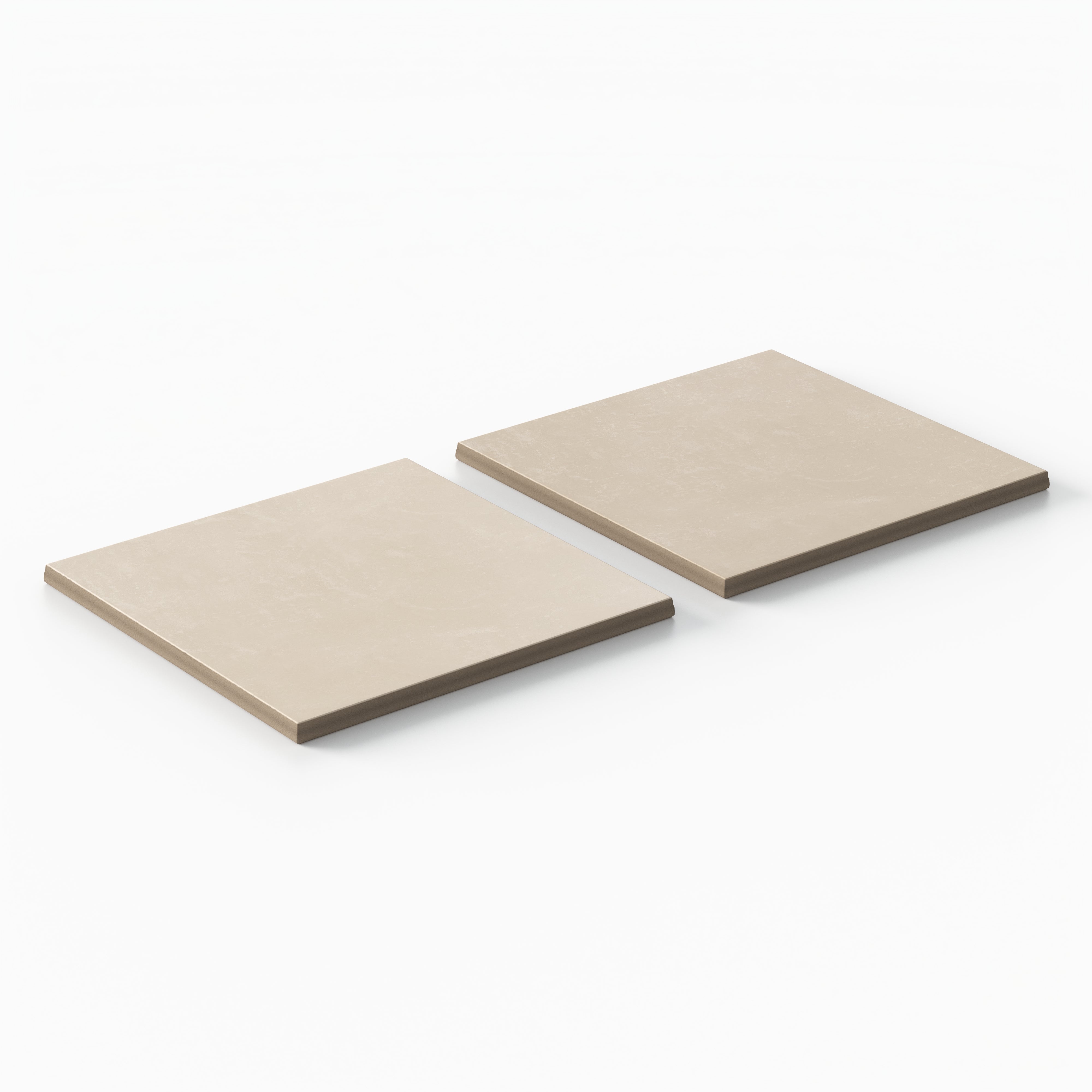 Isabel 6 x 6 Checkerboard Matte Porcelain Tile in Frosted Linen and Almond Mist