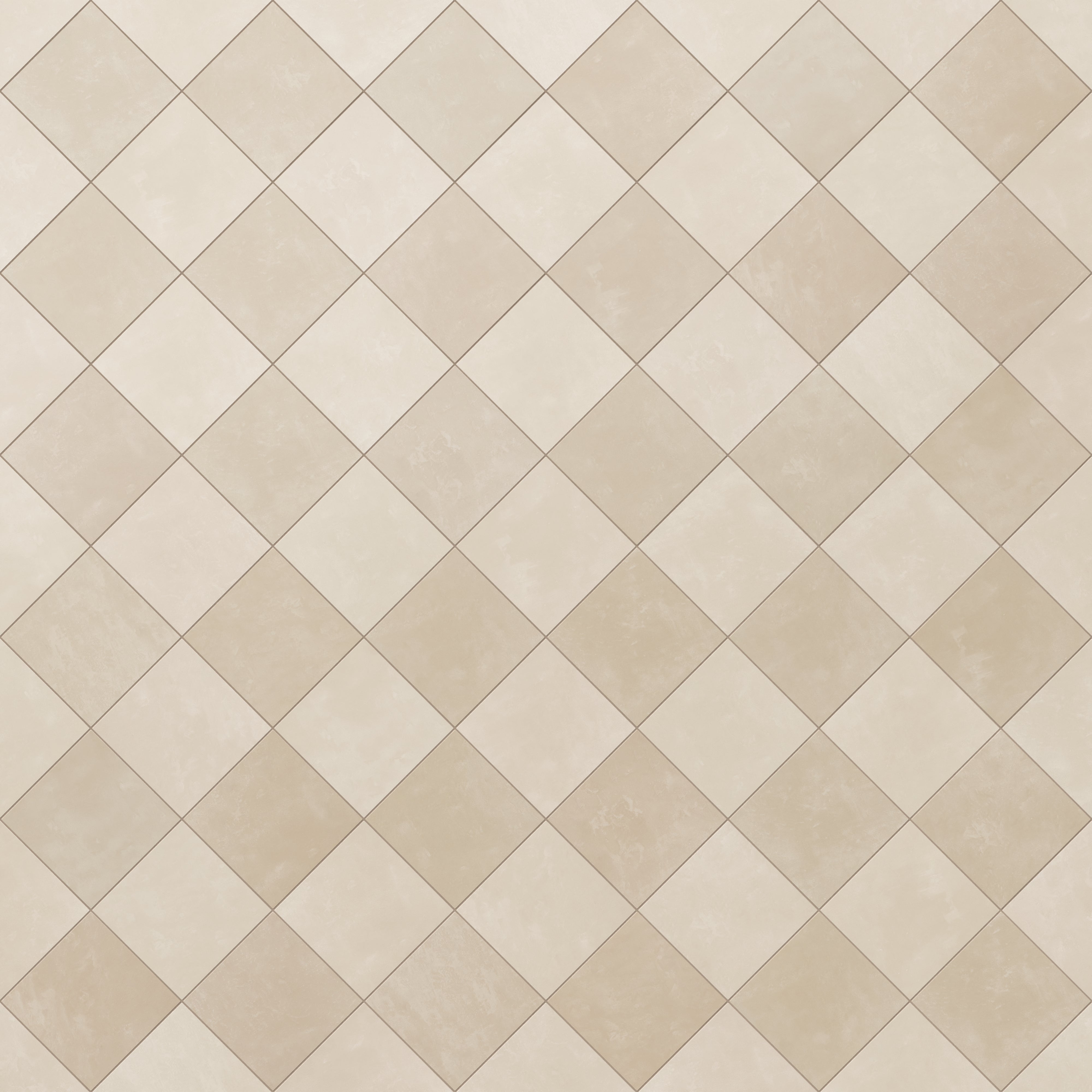 Isabel 6 x 6 Checkerboard Matte Porcelain Tile in Frosted Linen and Almond Mist
