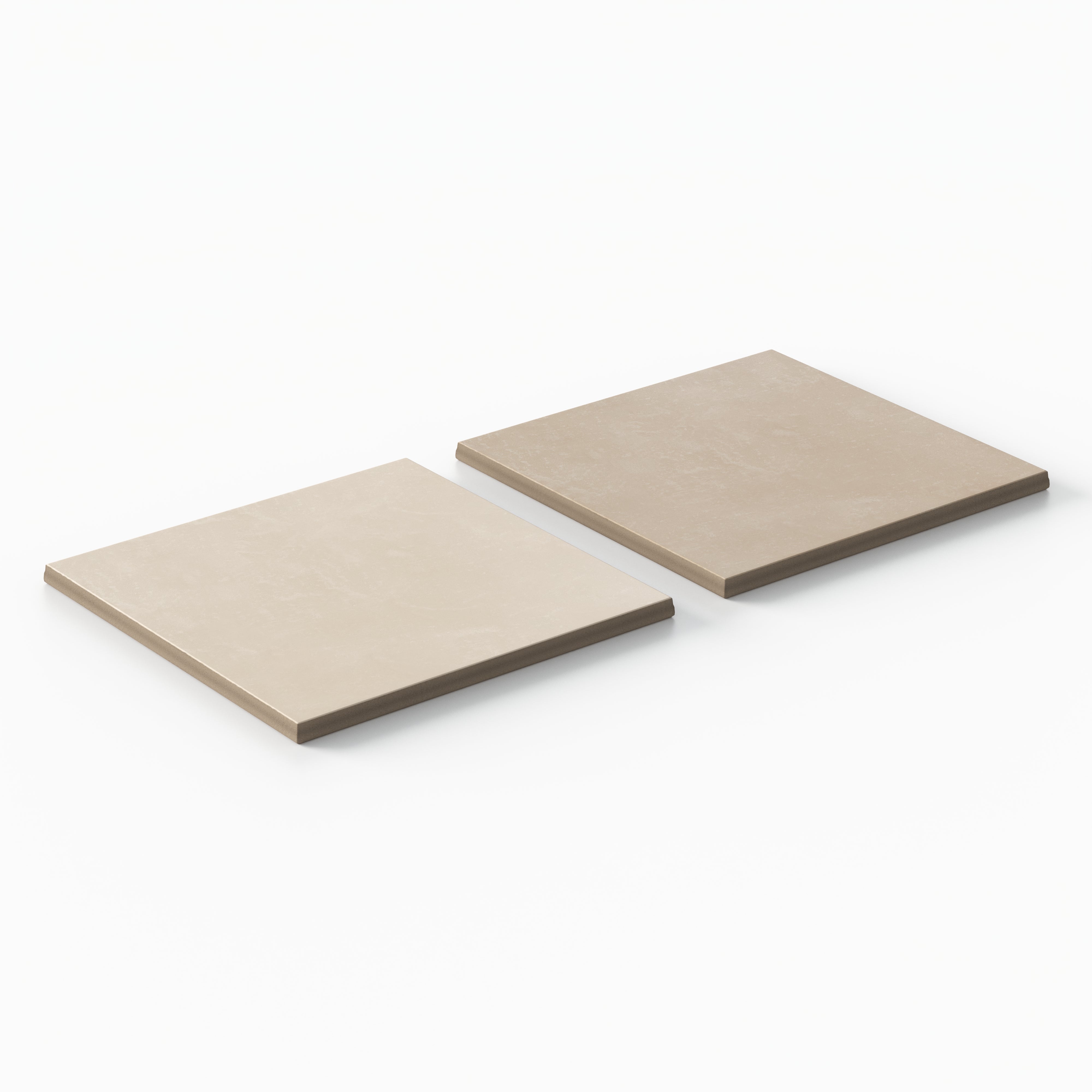 Isabel 6 x 6 Checkerboard Matte Porcelain Tile in Frosted Linen and Sahara Sand