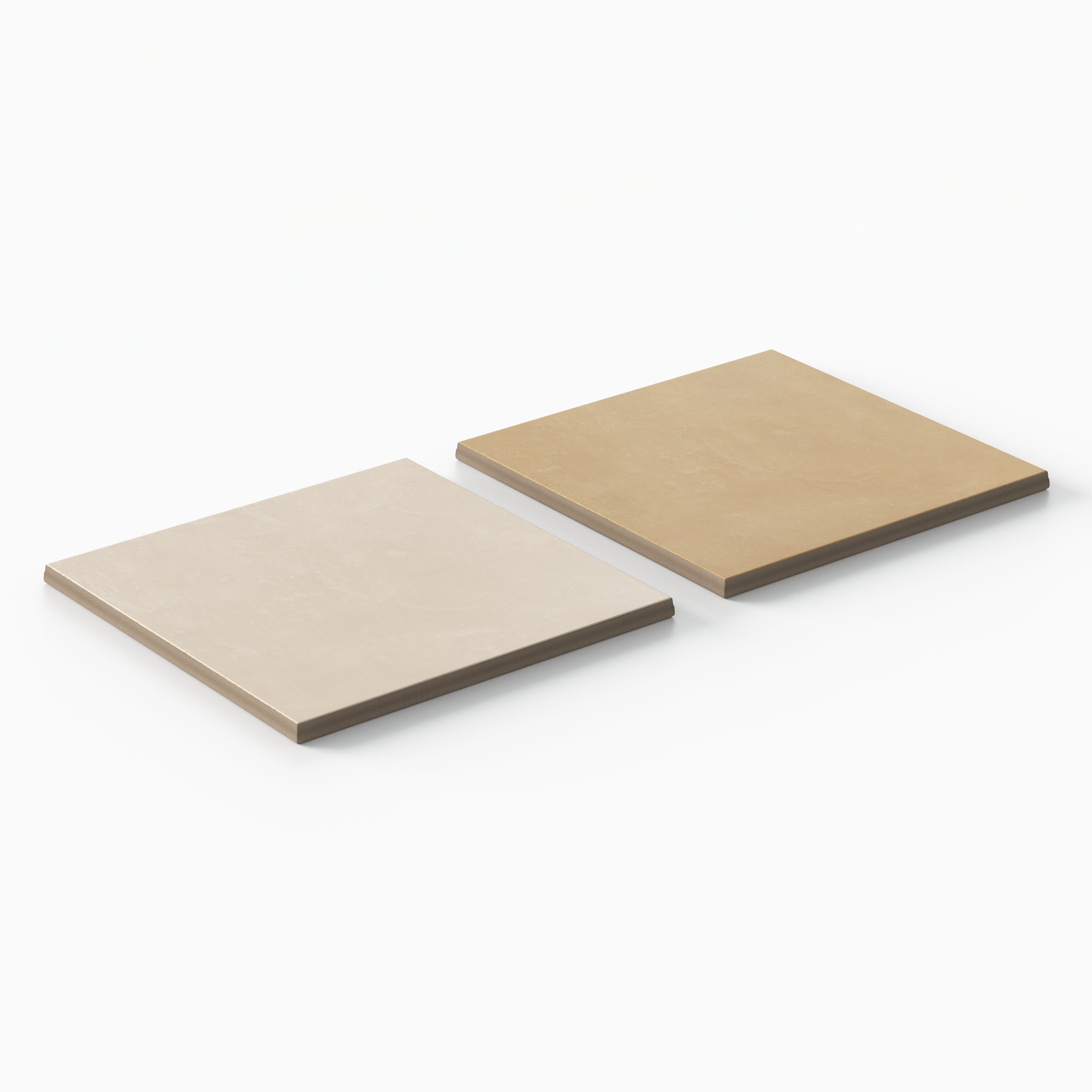 Isabel 6 x 6 Checkerboard Matte Porcelain Tile in Frosted Linen and Golden Sky