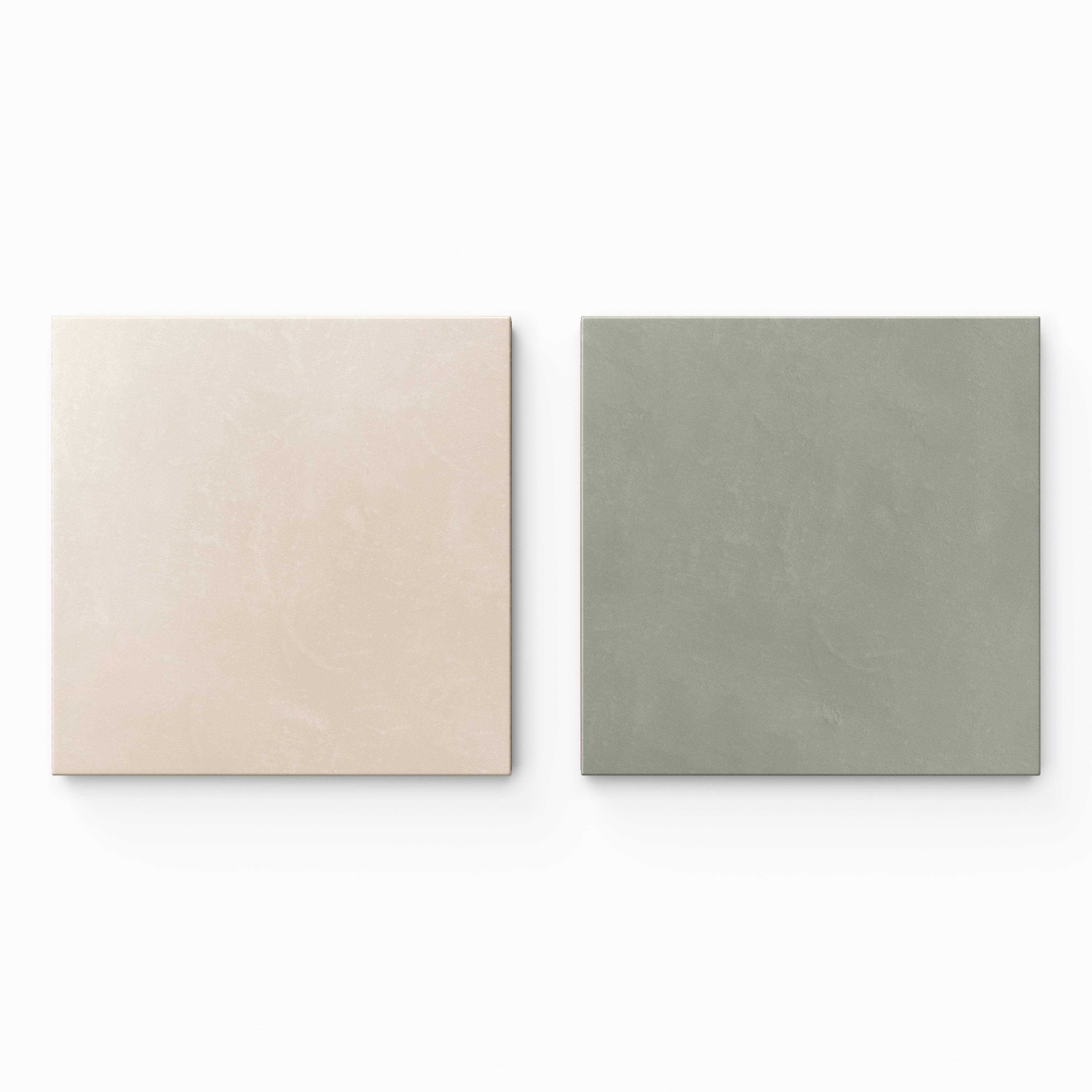 Isabel 6 x 6 Checkerboard Matte Porcelain Tile in Frosted Linen and Soft Sage