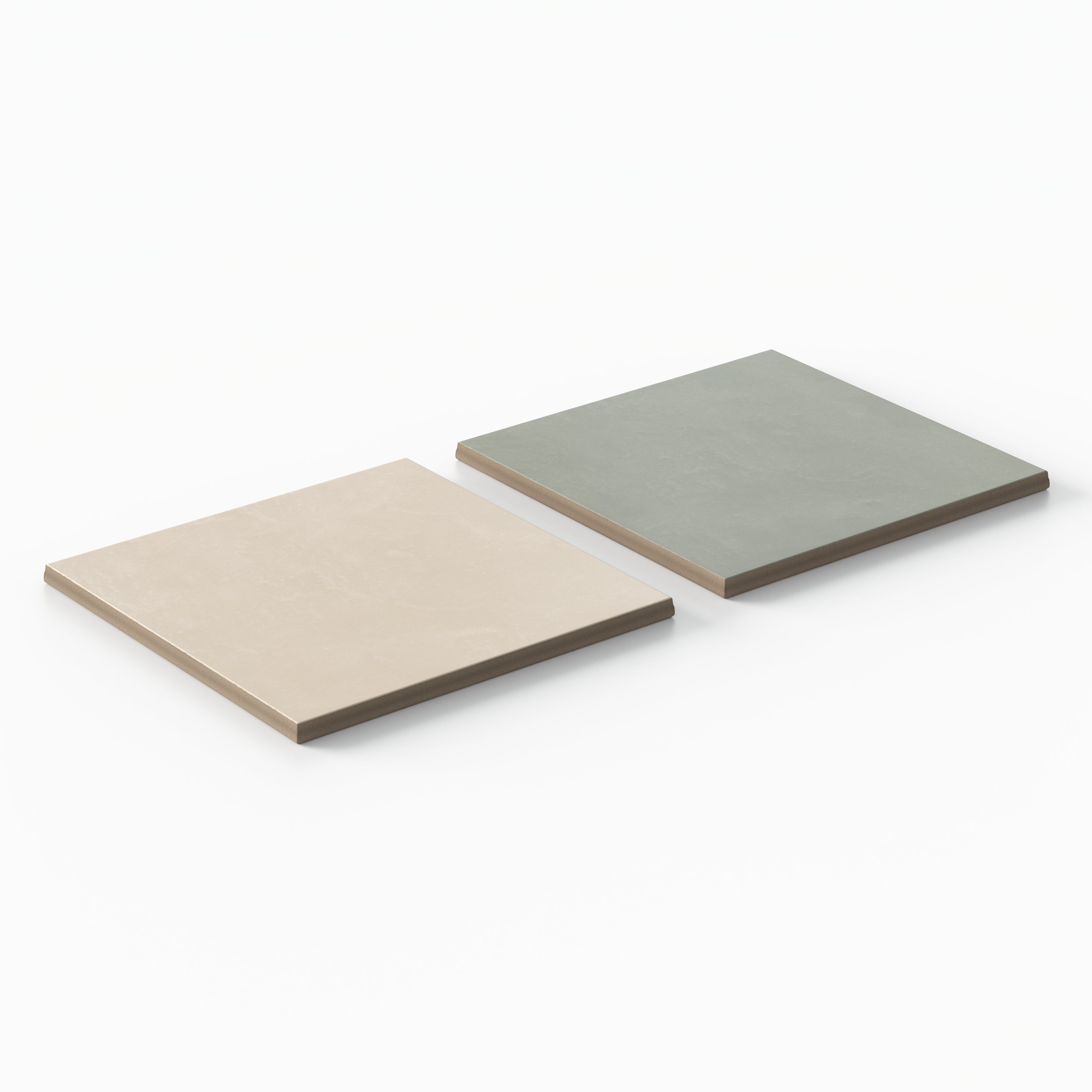 Isabel 6 x 6 Checkerboard Matte Porcelain Tile in Frosted Linen and Soft Sage