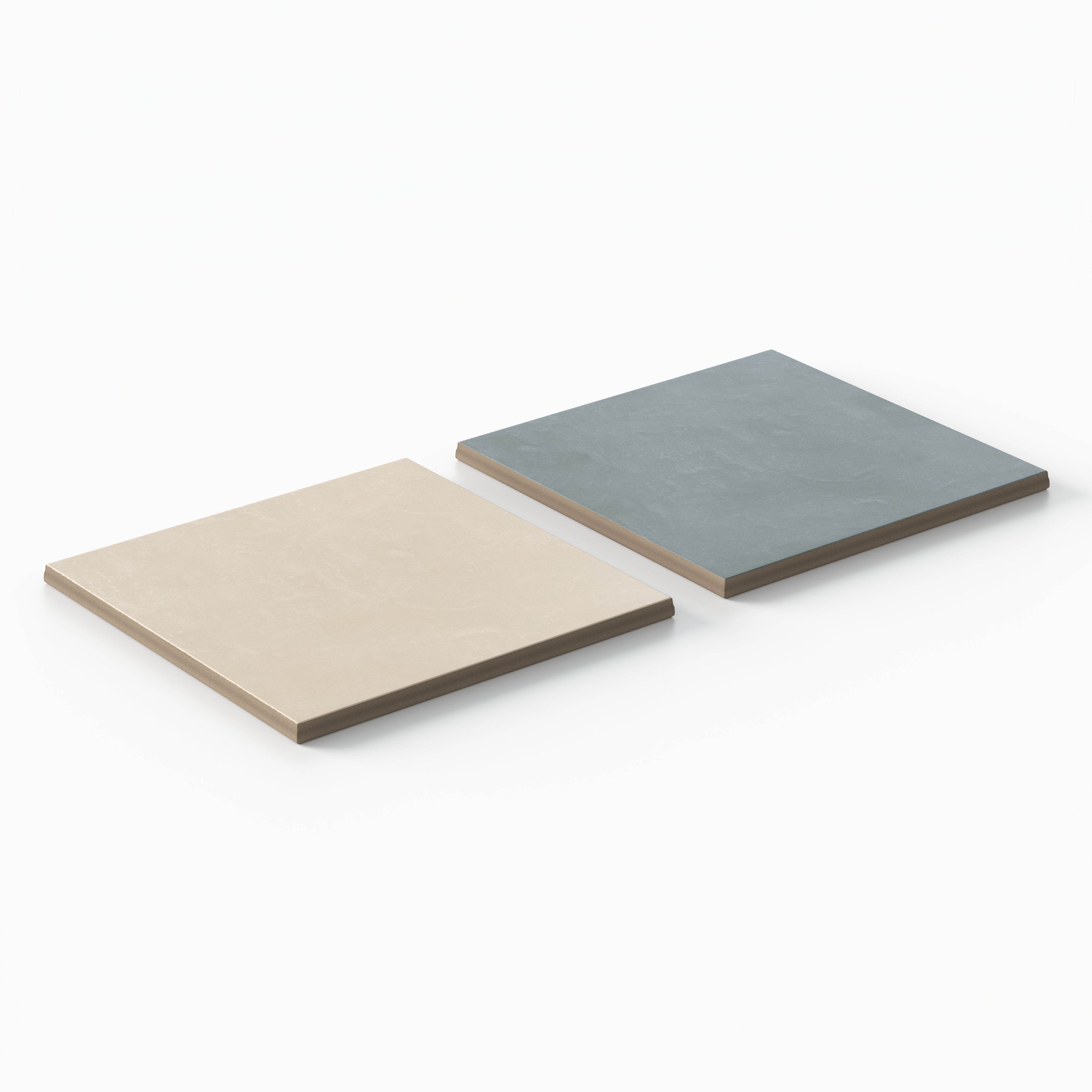 Isabel 6 x 6 Checkerboard Matte Porcelain Tile in Frosted Linen and Saltwater