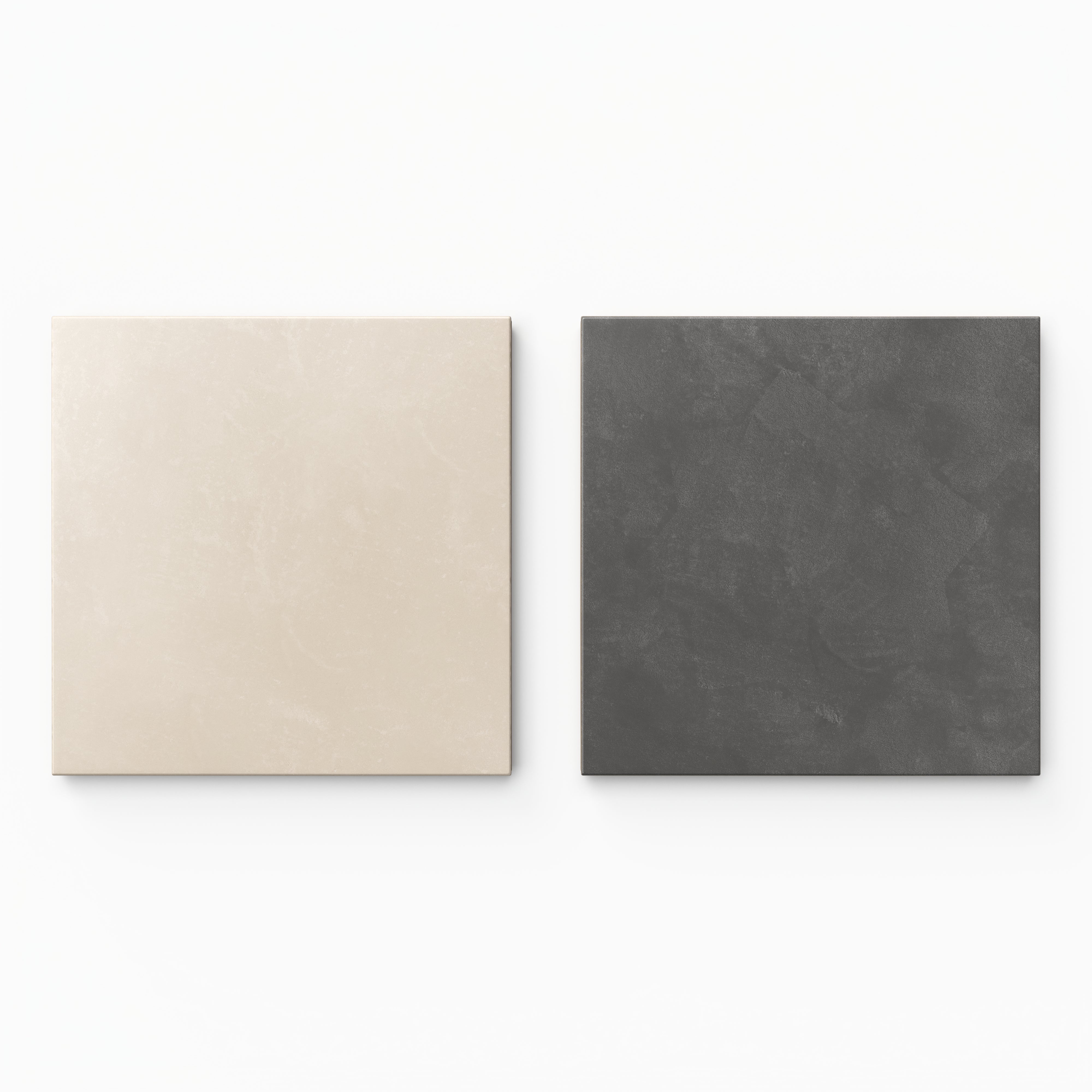 Isabel 6 x 6 Checkerboard Matte Porcelain Tile in Frosted Linen and Midnight Slate