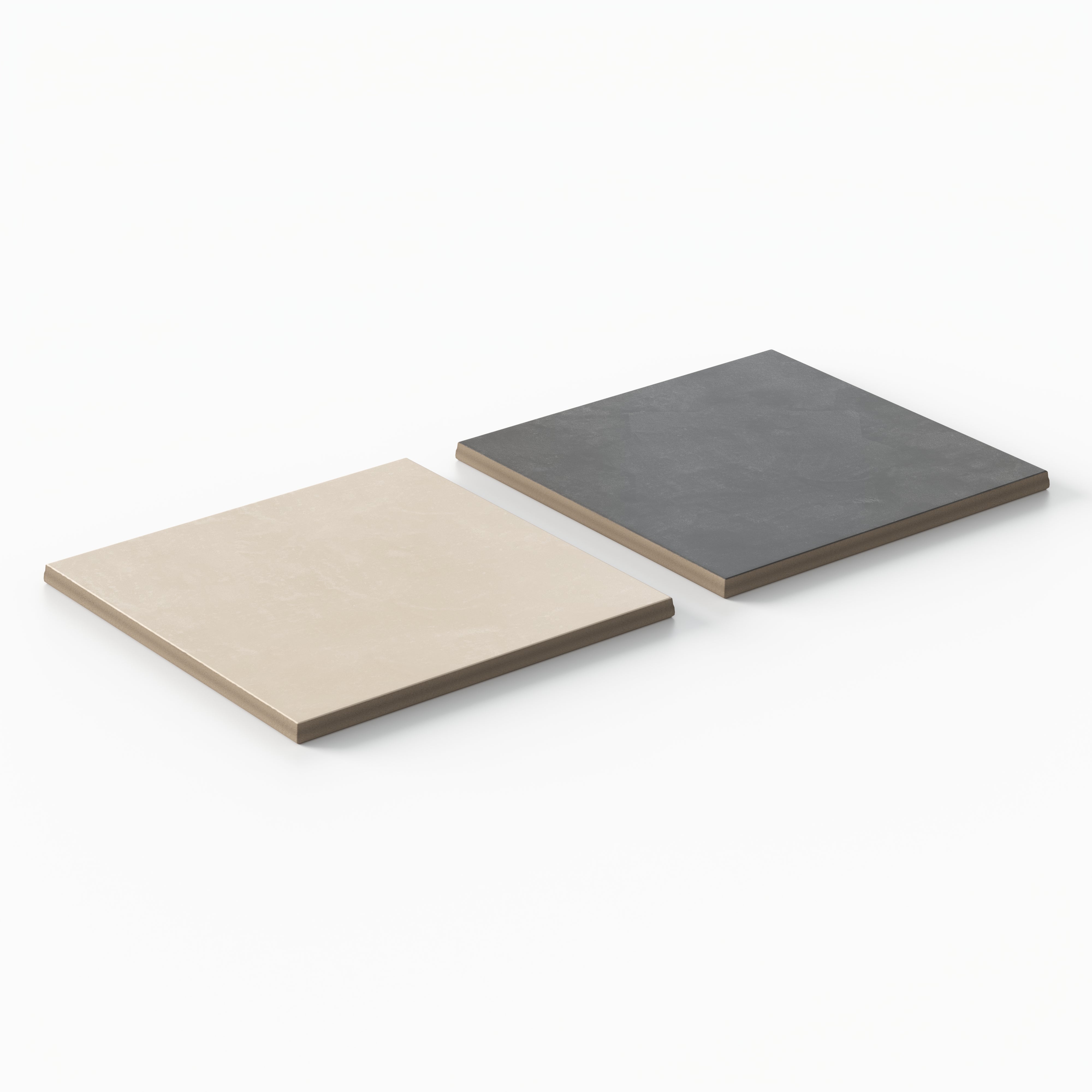 Isabel 6 x 6 Checkerboard Matte Porcelain Tile in Frosted Linen and Midnight Slate