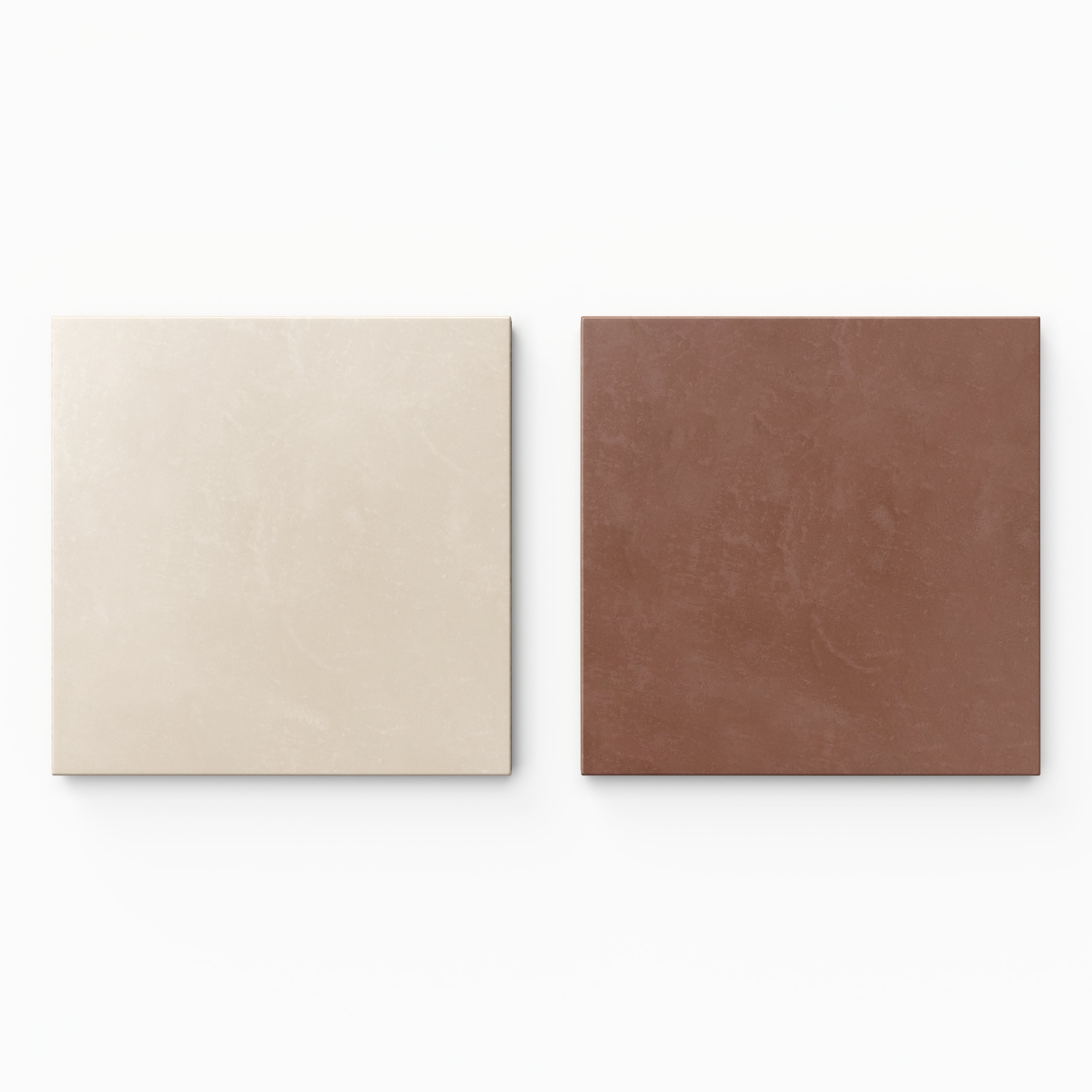 Isabel 6 x 6 Checkerboard Matte Porcelain Tile in Frosted Linen and Burnt Umber