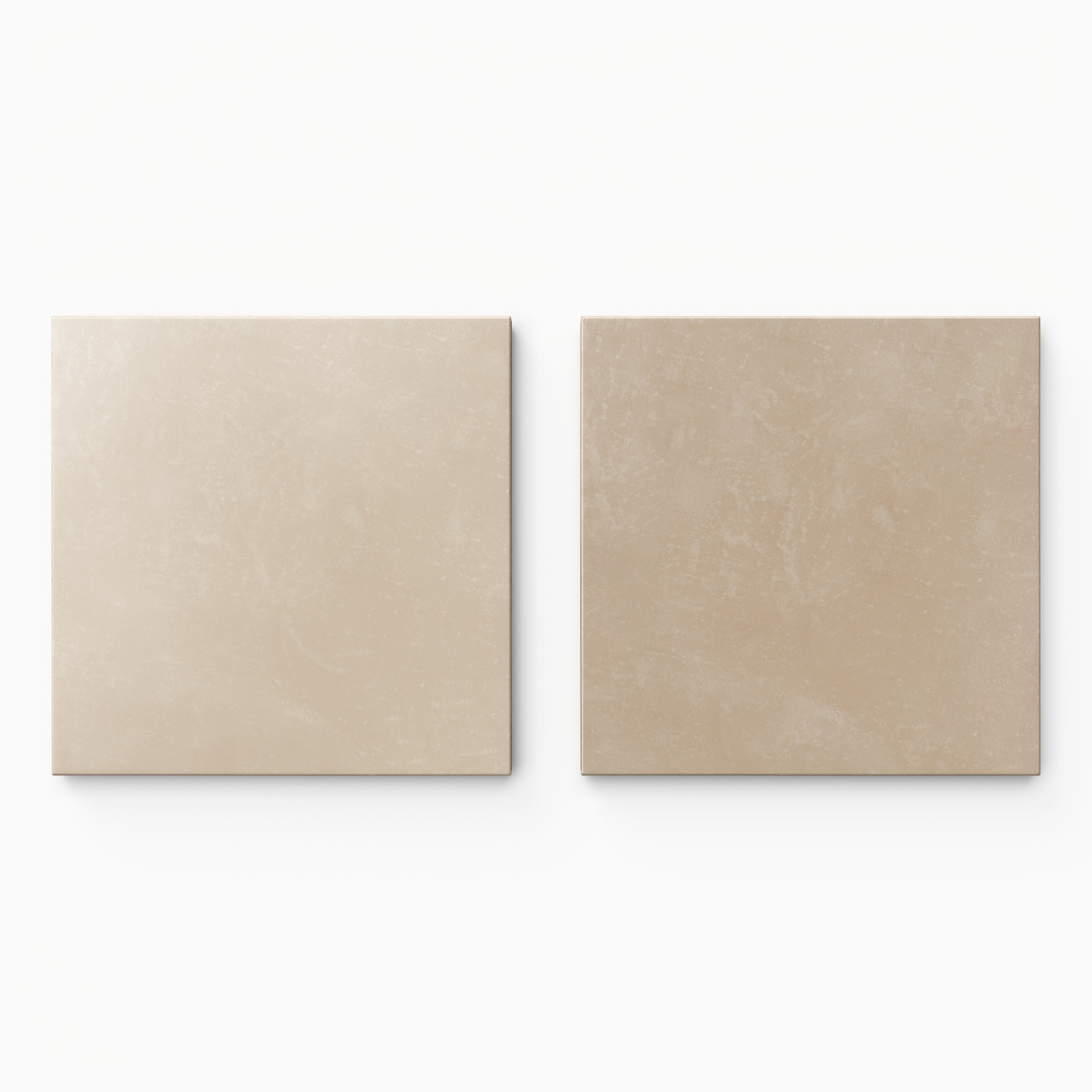 Isabel 6 x 6 Checkerboard Matte Porcelain Tile in Almond Mist and Sahara Sand