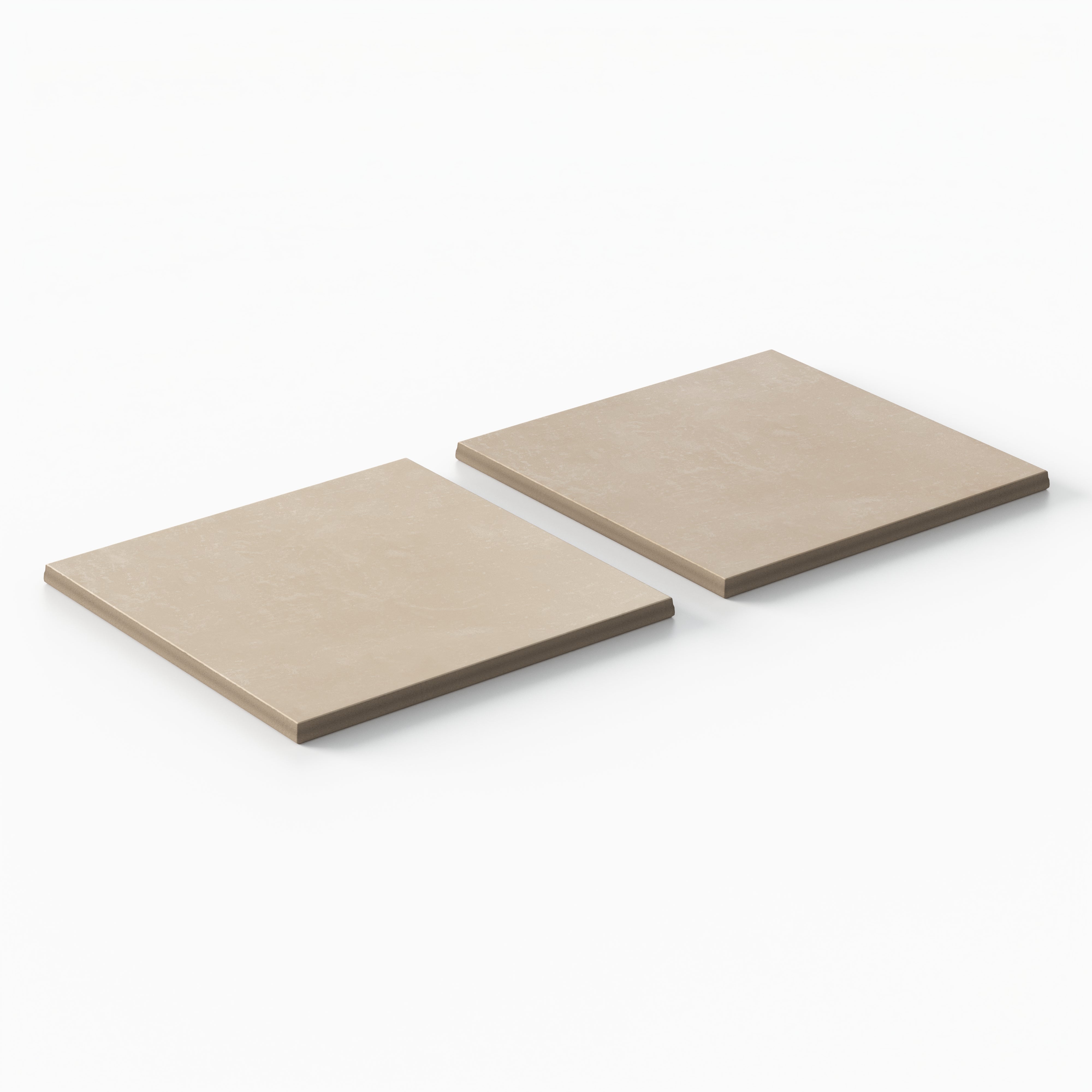 Isabel 6 x 6 Checkerboard Matte Porcelain Tile in Almond Mist and Sahara Sand