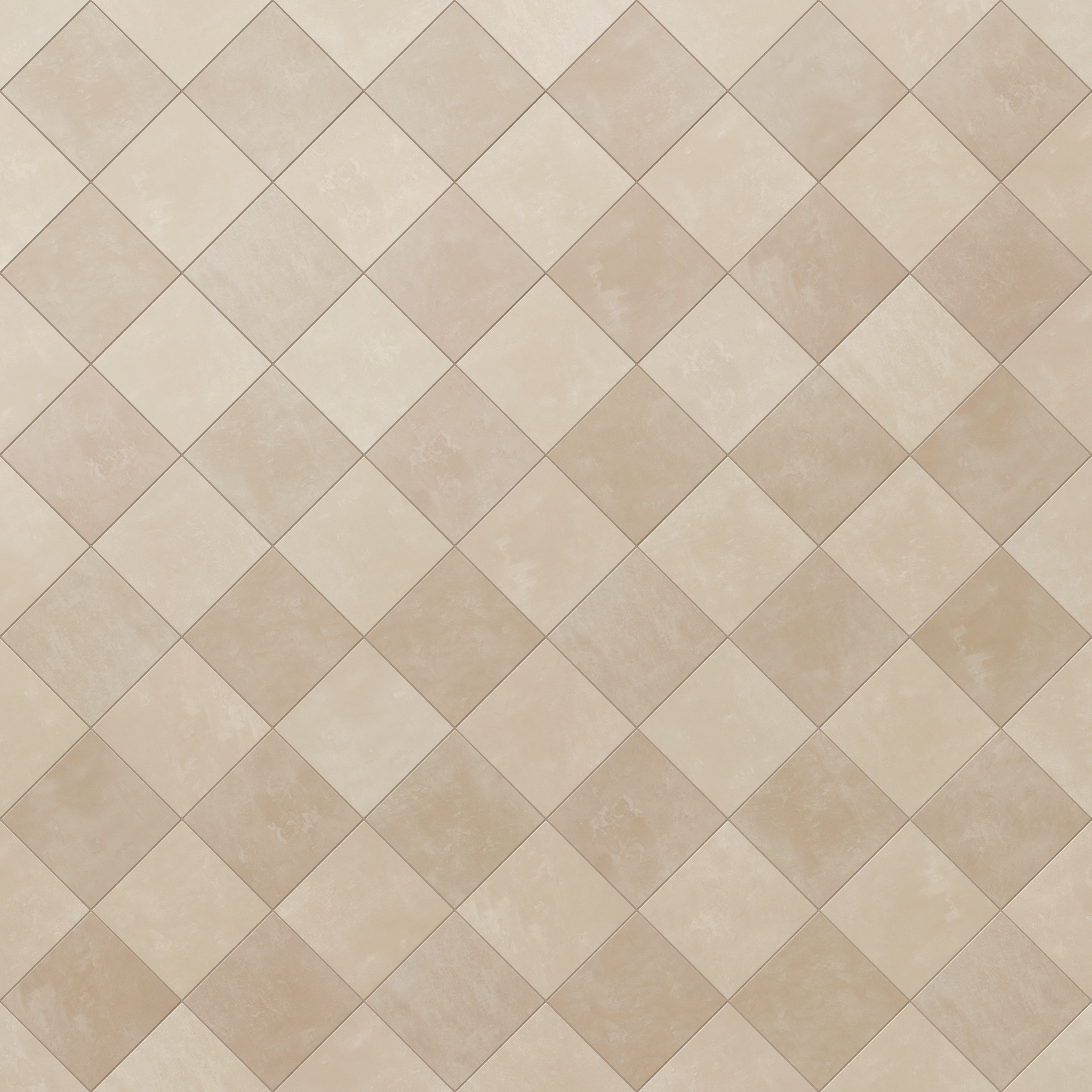Isabel 6 x 6 Checkerboard Matte Porcelain Tile in Almond Mist and Sahara Sand