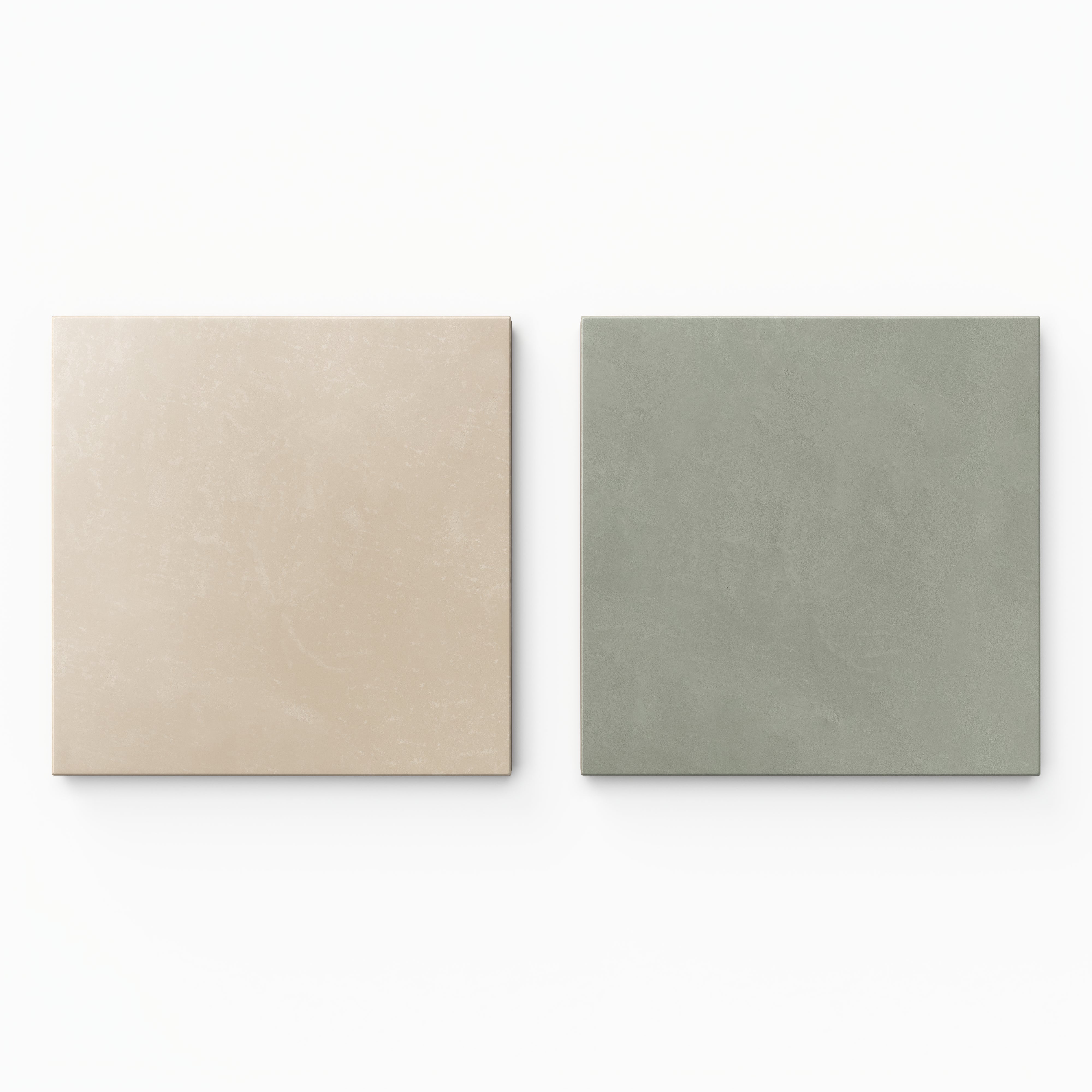Isabel 6 x 6 Checkerboard Matte Porcelain Tile in Almond Mist and Soft Sage