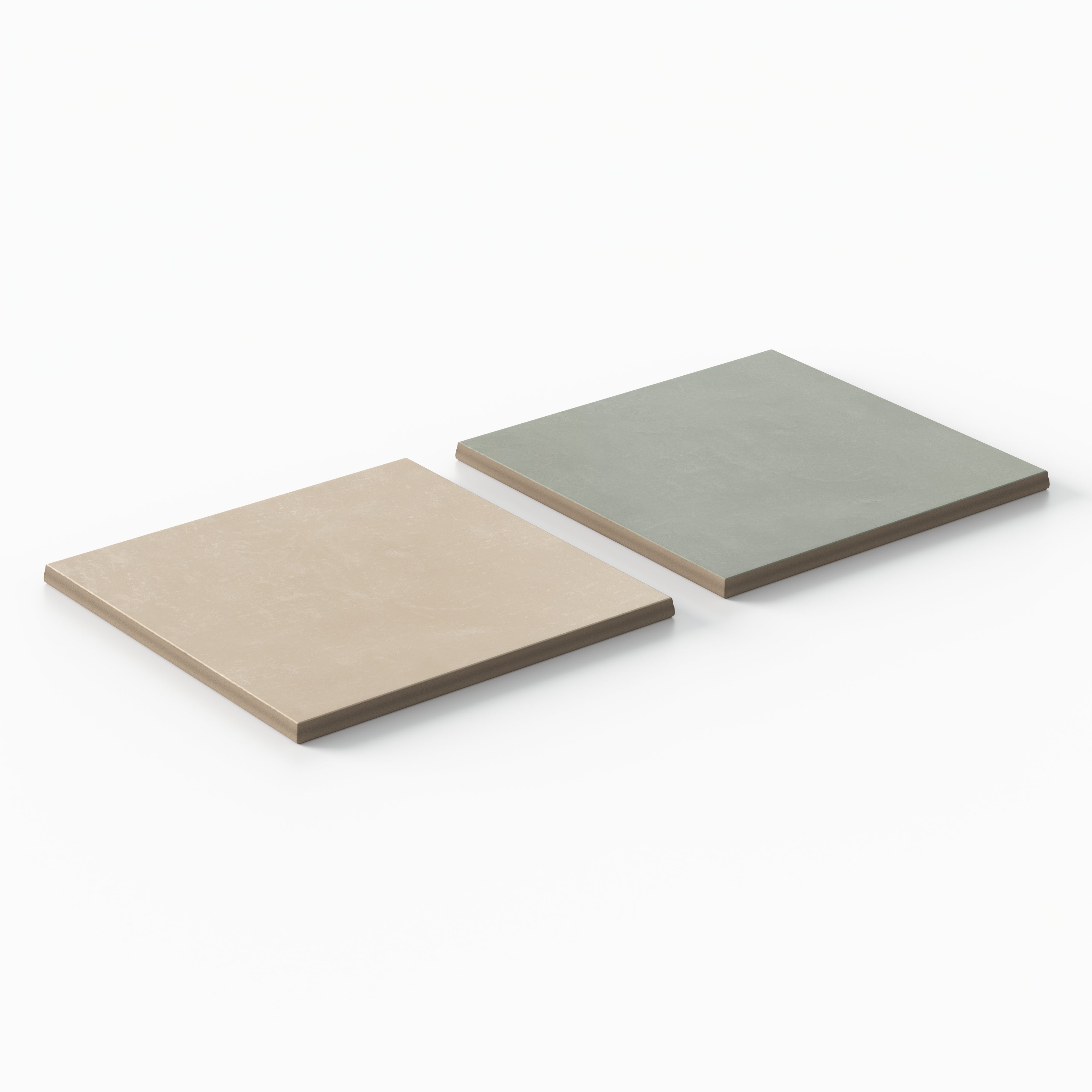 Isabel 6 x 6 Checkerboard Matte Porcelain Tile in Almond Mist and Soft Sage