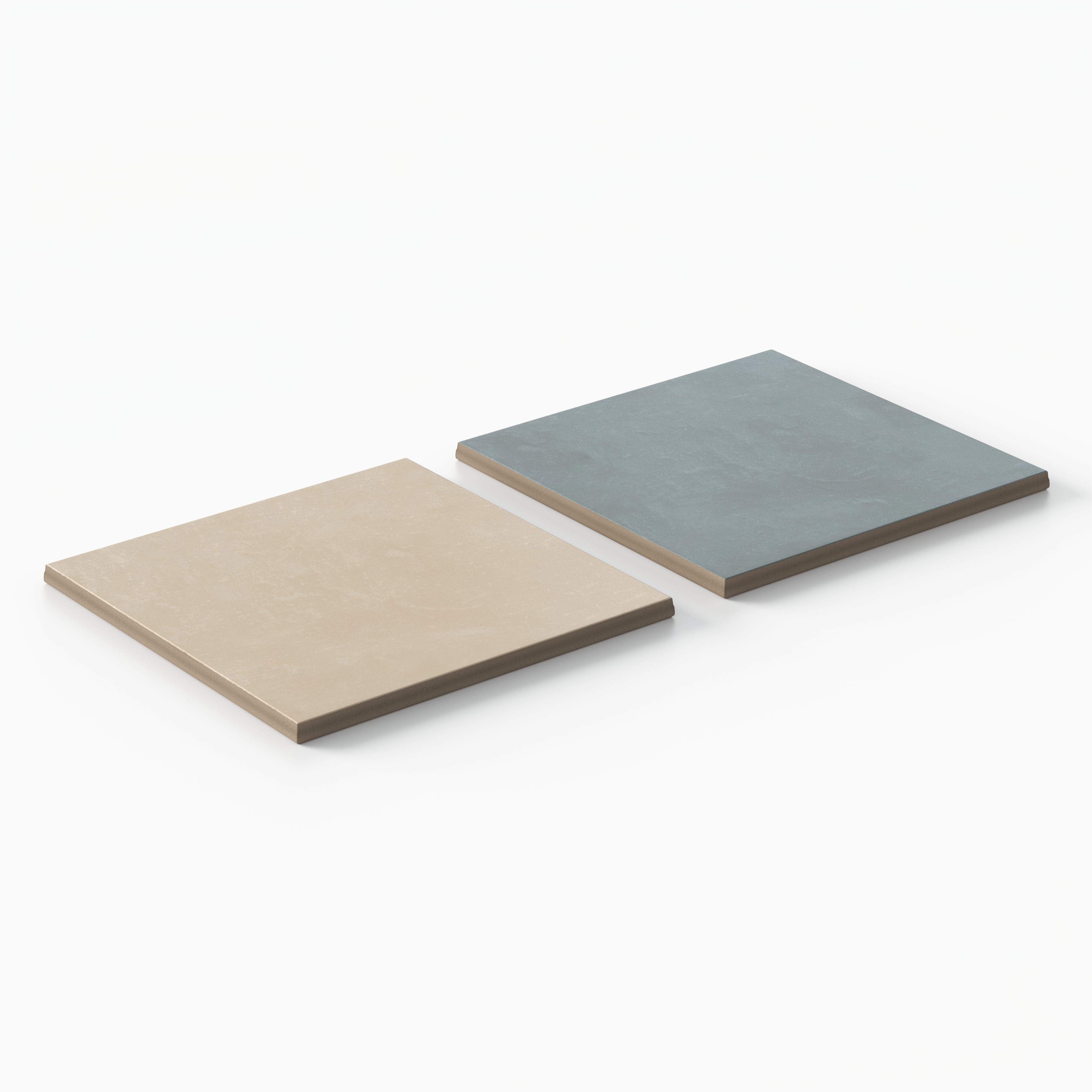 Isabel 6 x 6 Checkerboard Matte Porcelain Tile in Almond Mist and Saltwater