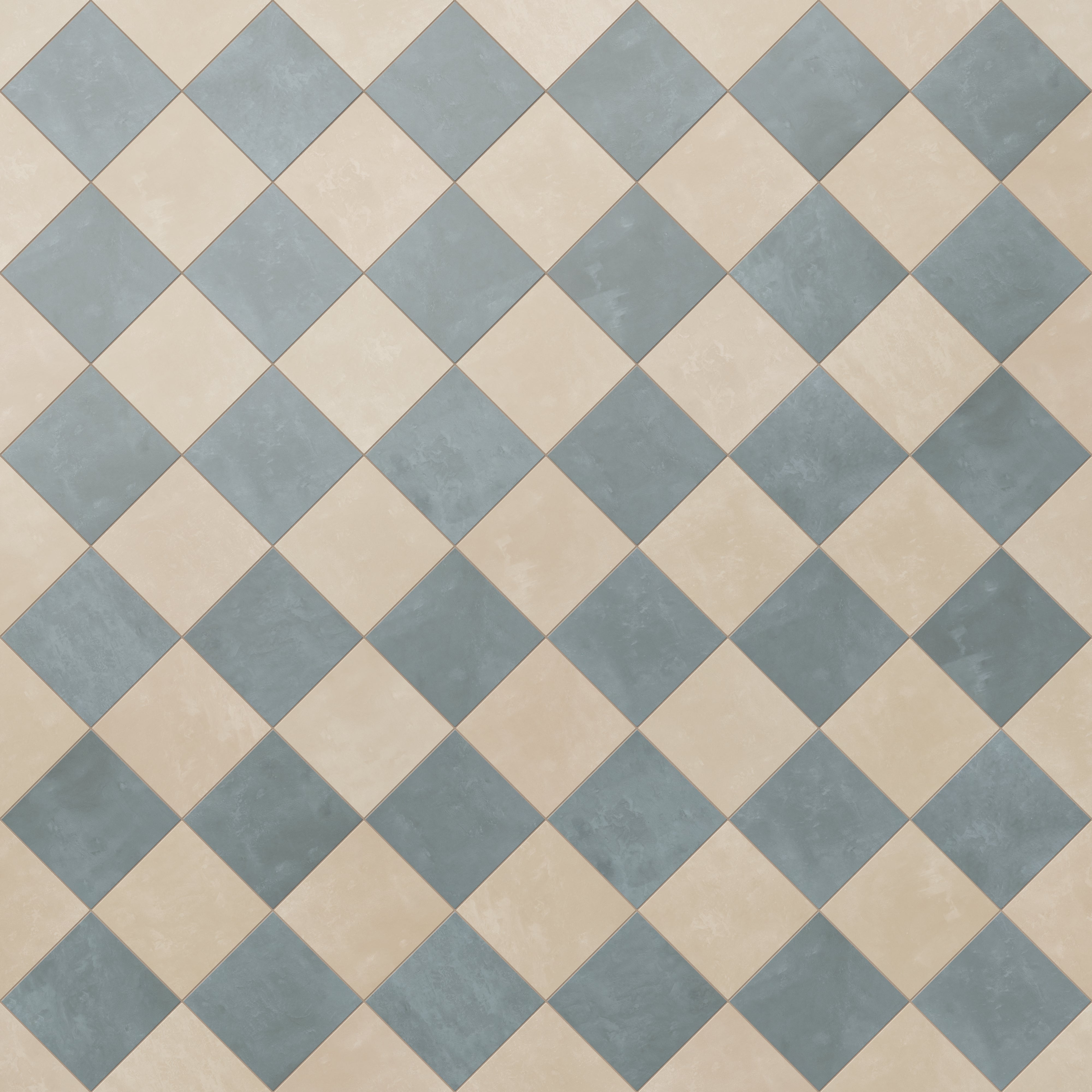Isabel 6 x 6 Checkerboard Matte Porcelain Tile in Almond Mist and Saltwater