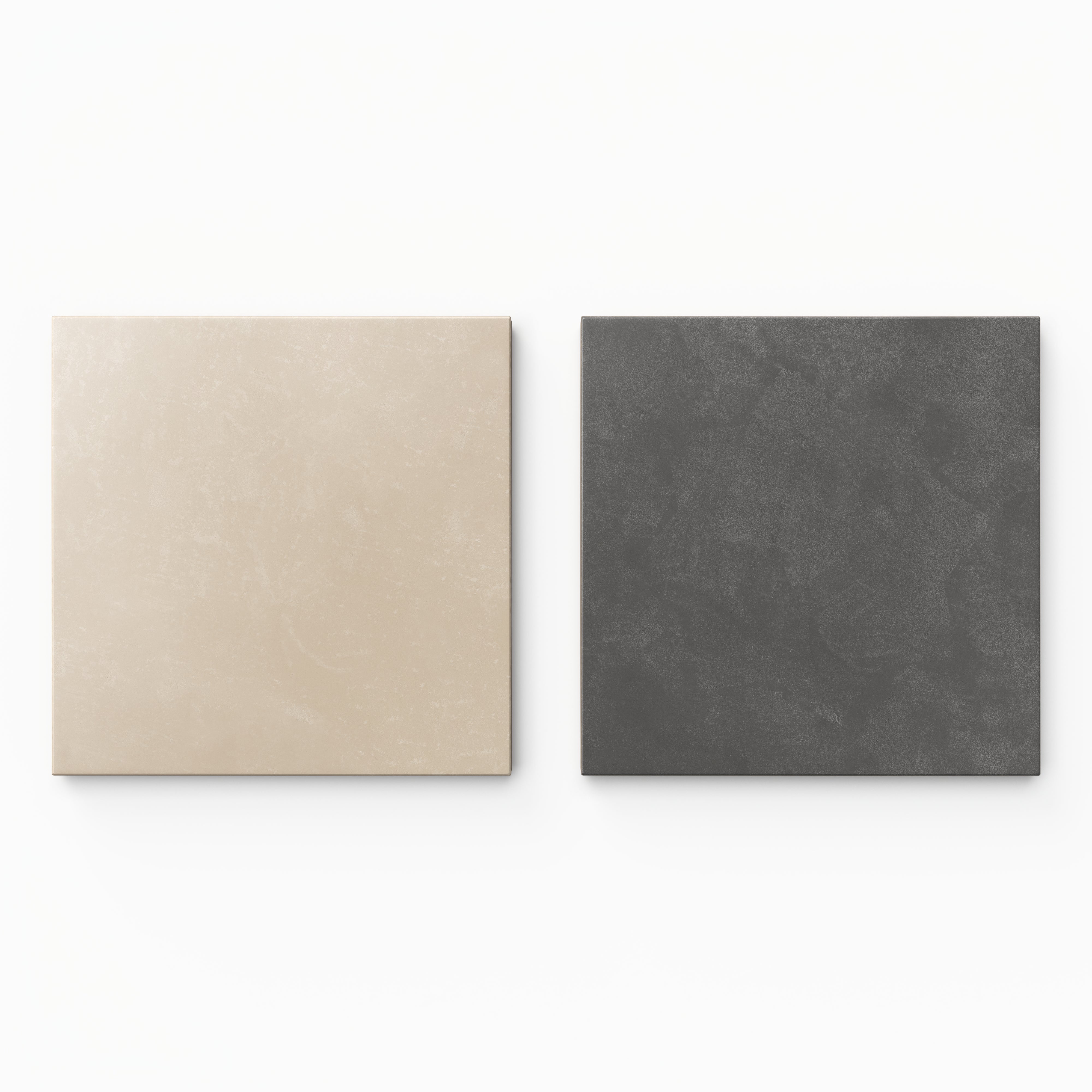 Isabel 6 x 6 Checkerboard Matte Porcelain Tile in Almond Mist and Midnight Slate