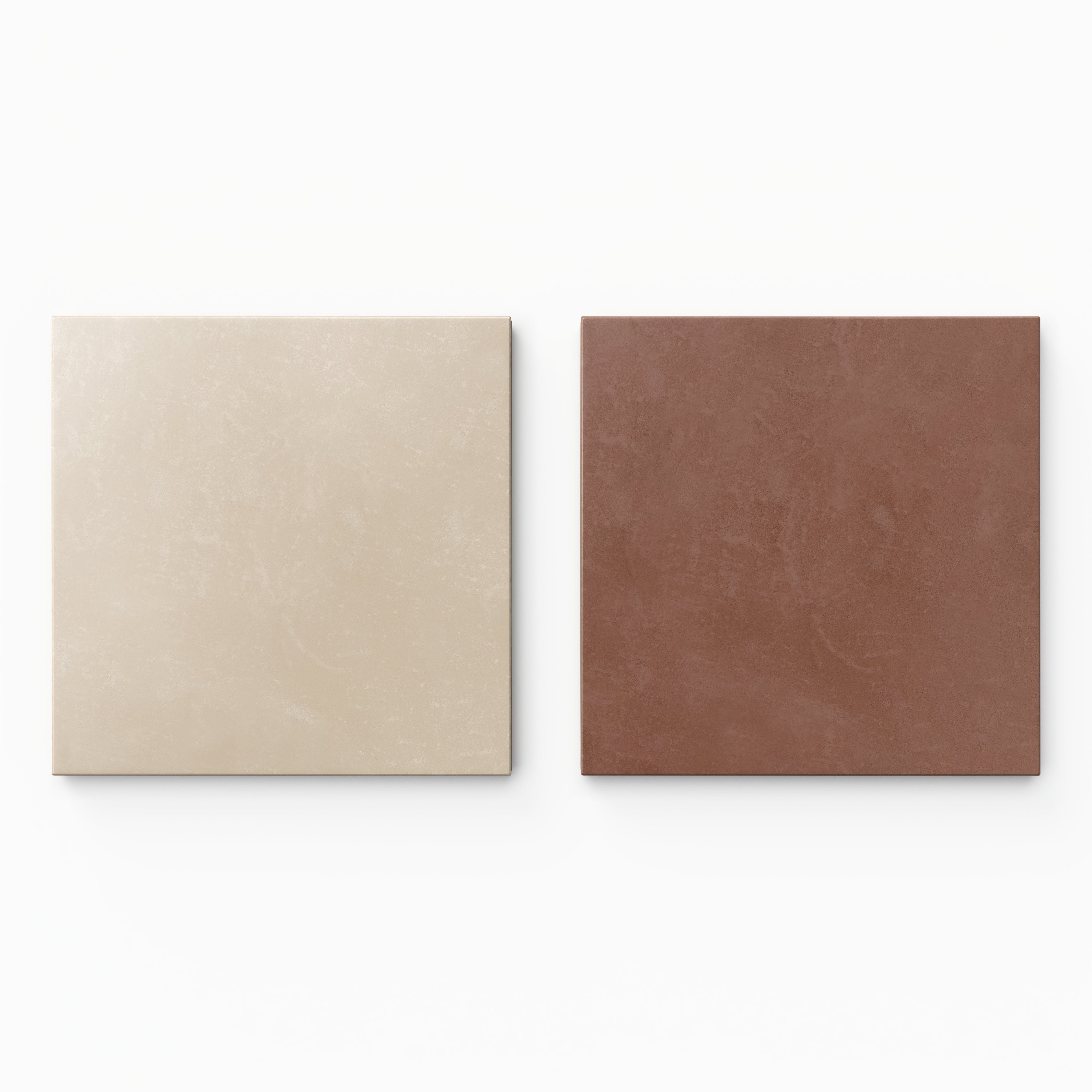 Isabel 6 x 6 Checkerboard Matte Porcelain Tile in Almond Mist and Burnt Umber