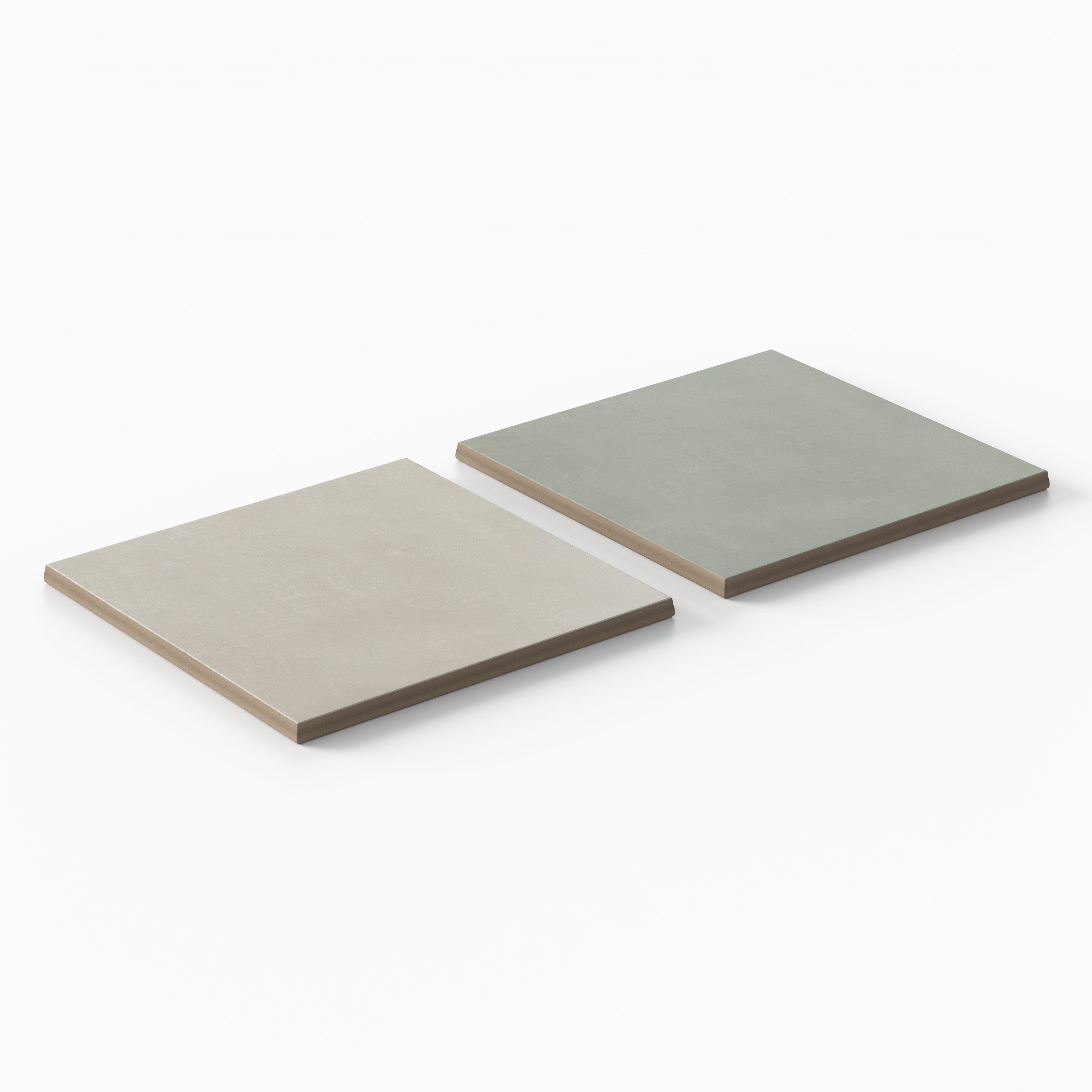 Isabel 6 x 6 Checkerboard Matte Porcelain Tile in Silverstone and Soft Sage