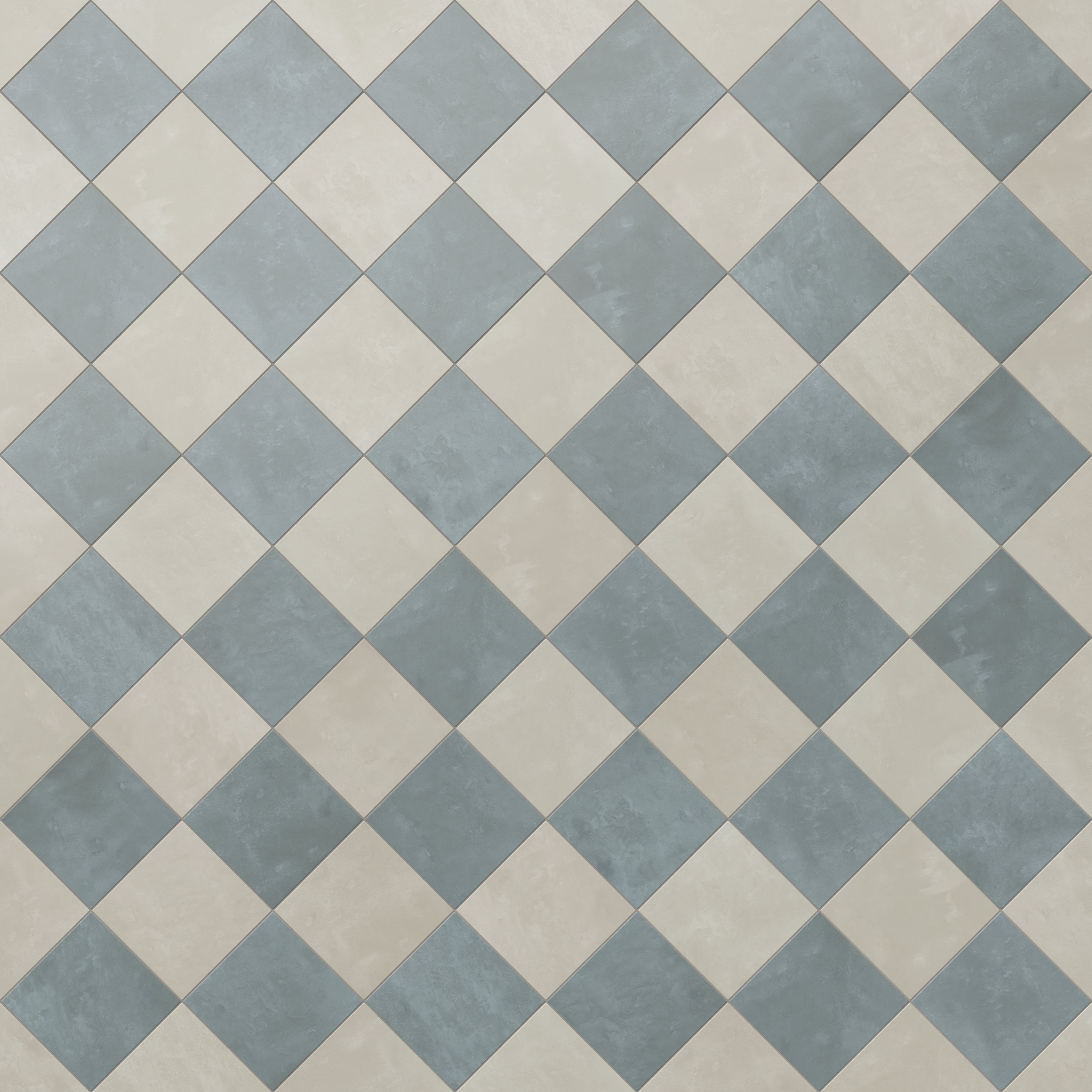 Isabel 6 x 6 Checkerboard Matte Porcelain Tile in Silverstone and Saltwater