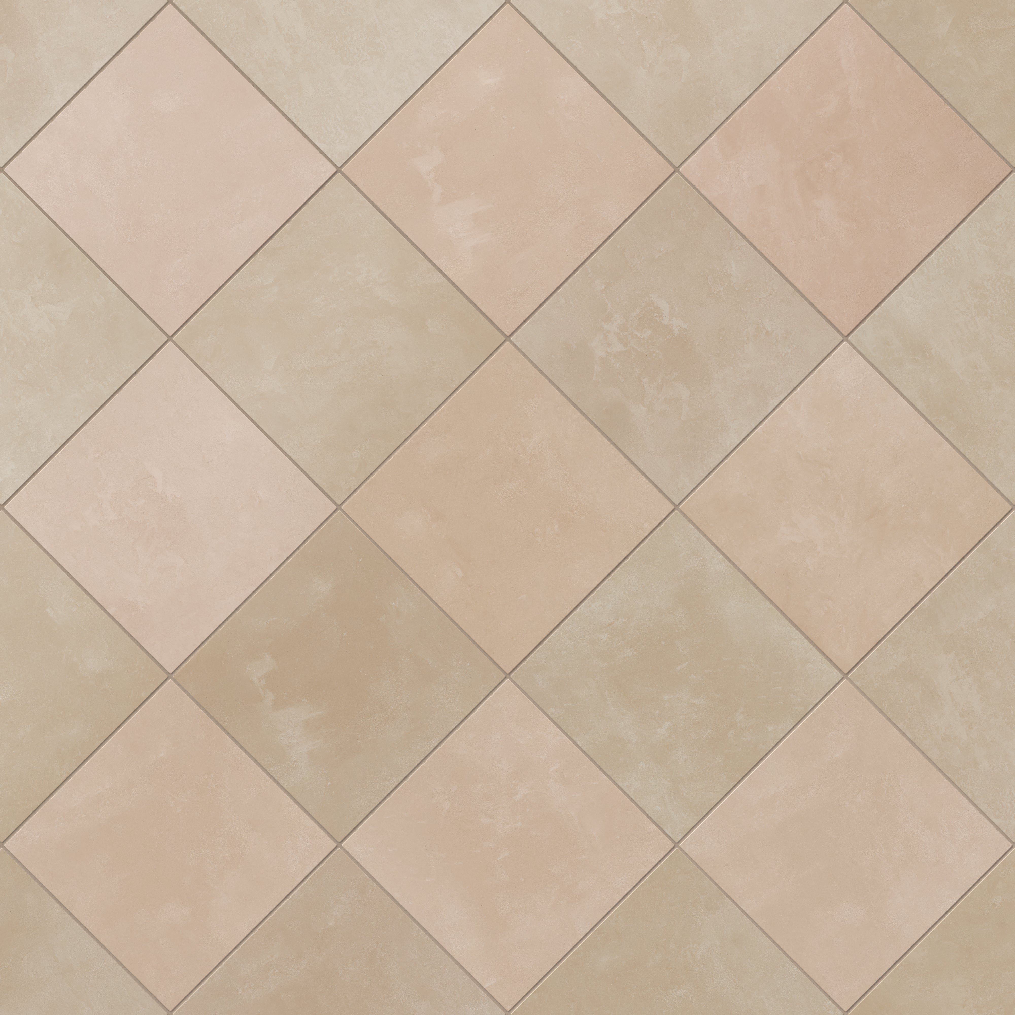 Isabel 6 x 6 Checkerboard Matte Porcelain Tile in Sahara Sand and Dusty Rose