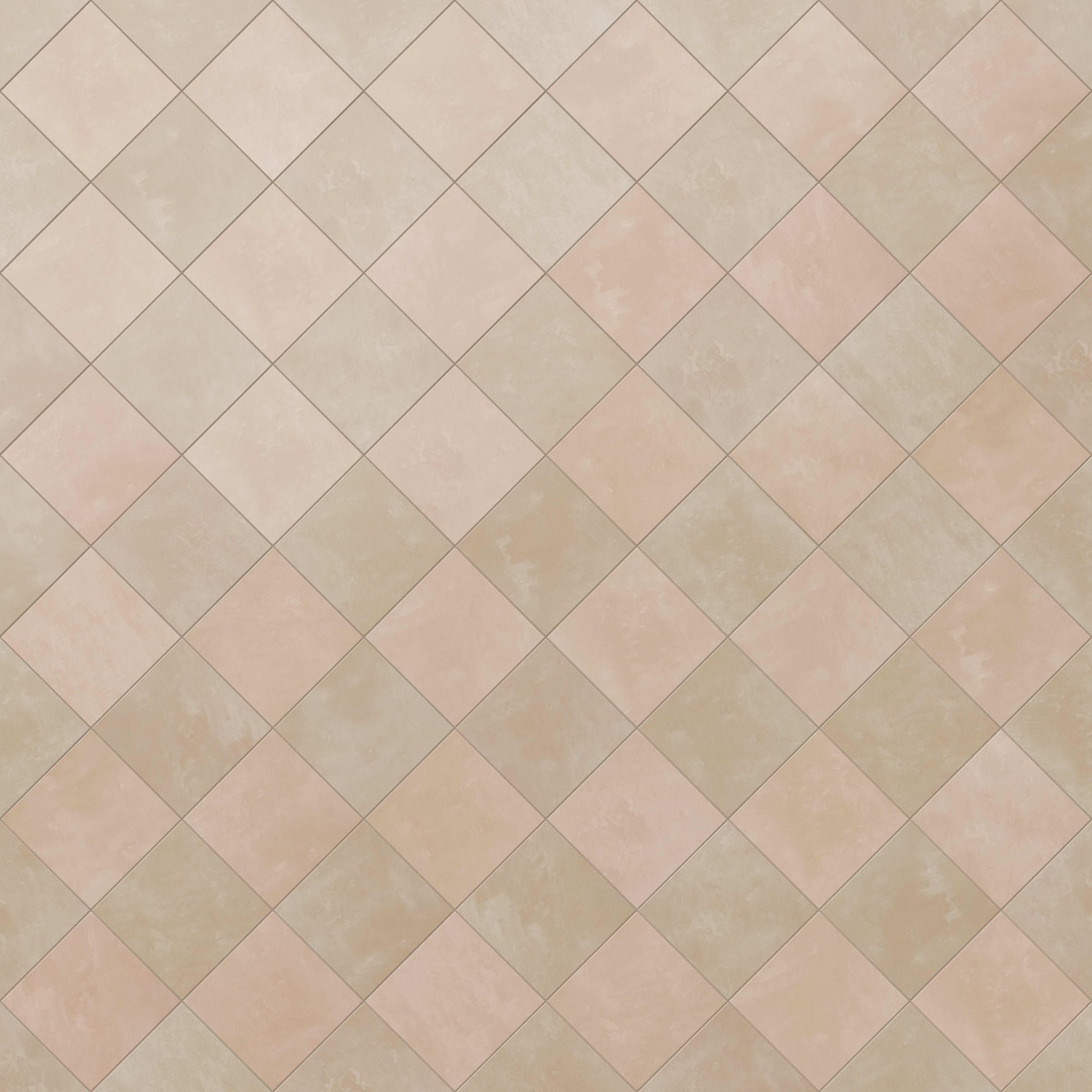 Isabel 6 x 6 Checkerboard Matte Porcelain Tile in Sahara Sand and Dusty Rose