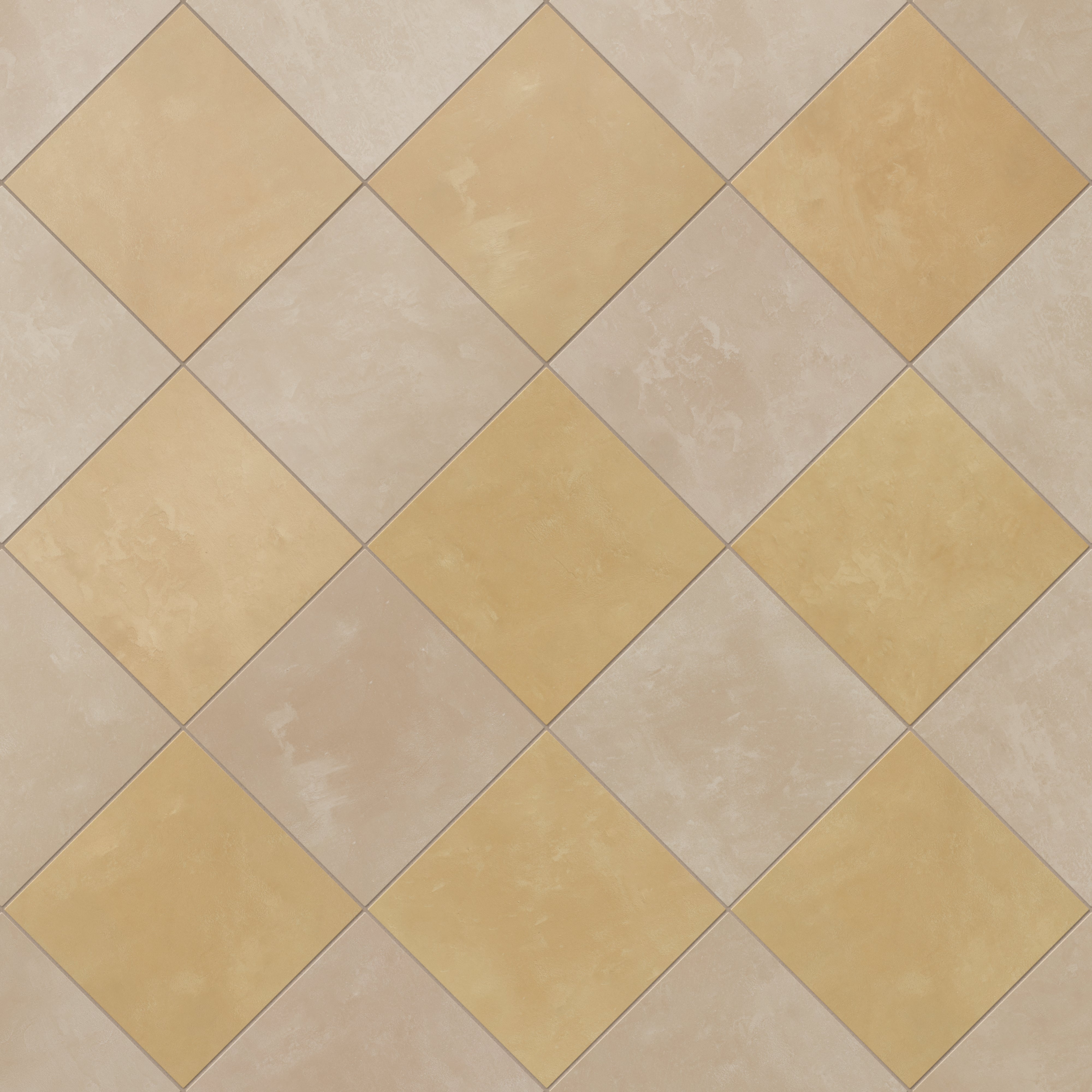 Isabel 6 x 6 Checkerboard Matte Porcelain Tile in Sahara Sand and Golden Sky